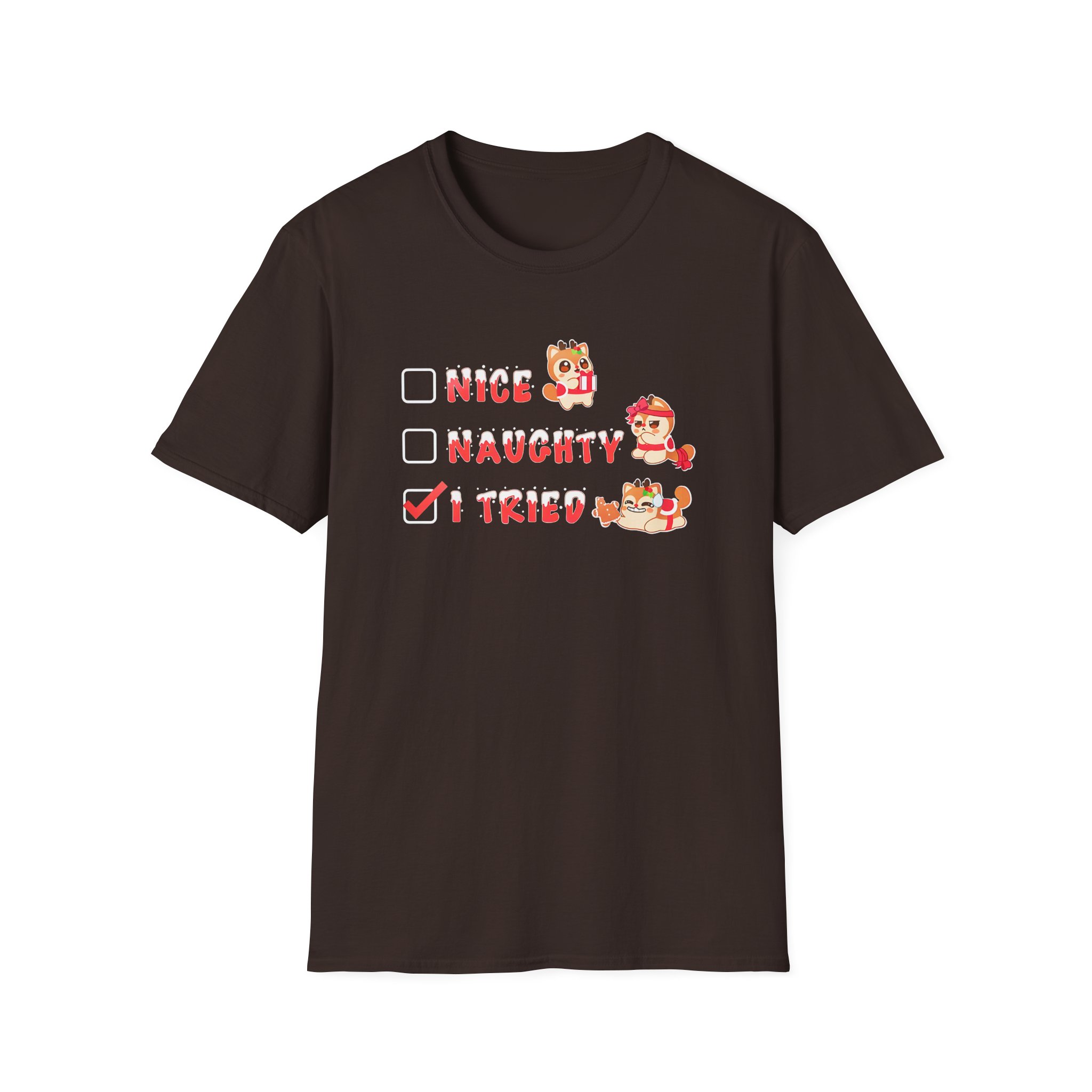 Aphmau Naughty Nice Holiday Unisex Softstyle T-Shirt - Image 5