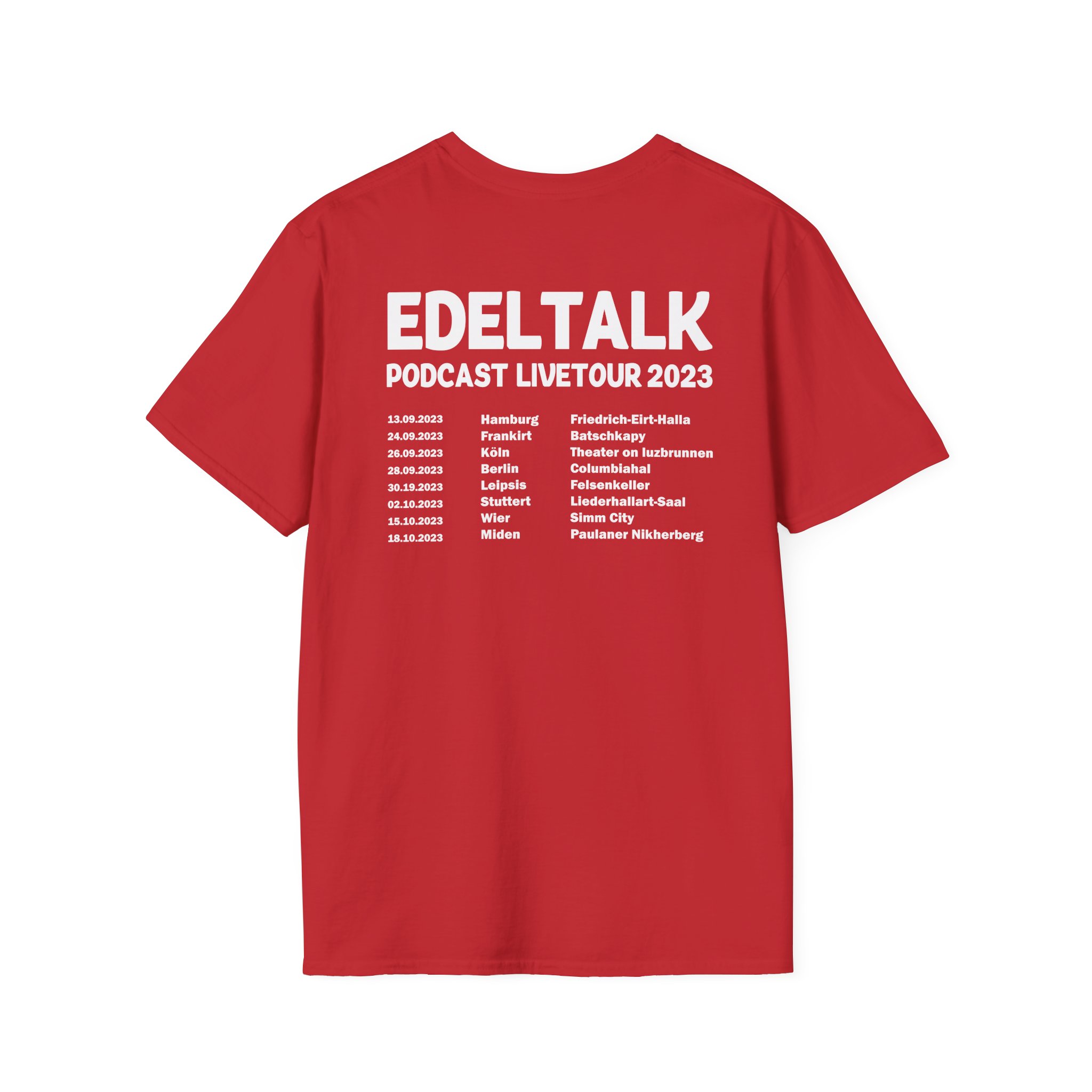 Edeltalk Podcast Livetour 2023 Unisex Softstyle T-Shirt - Image 22