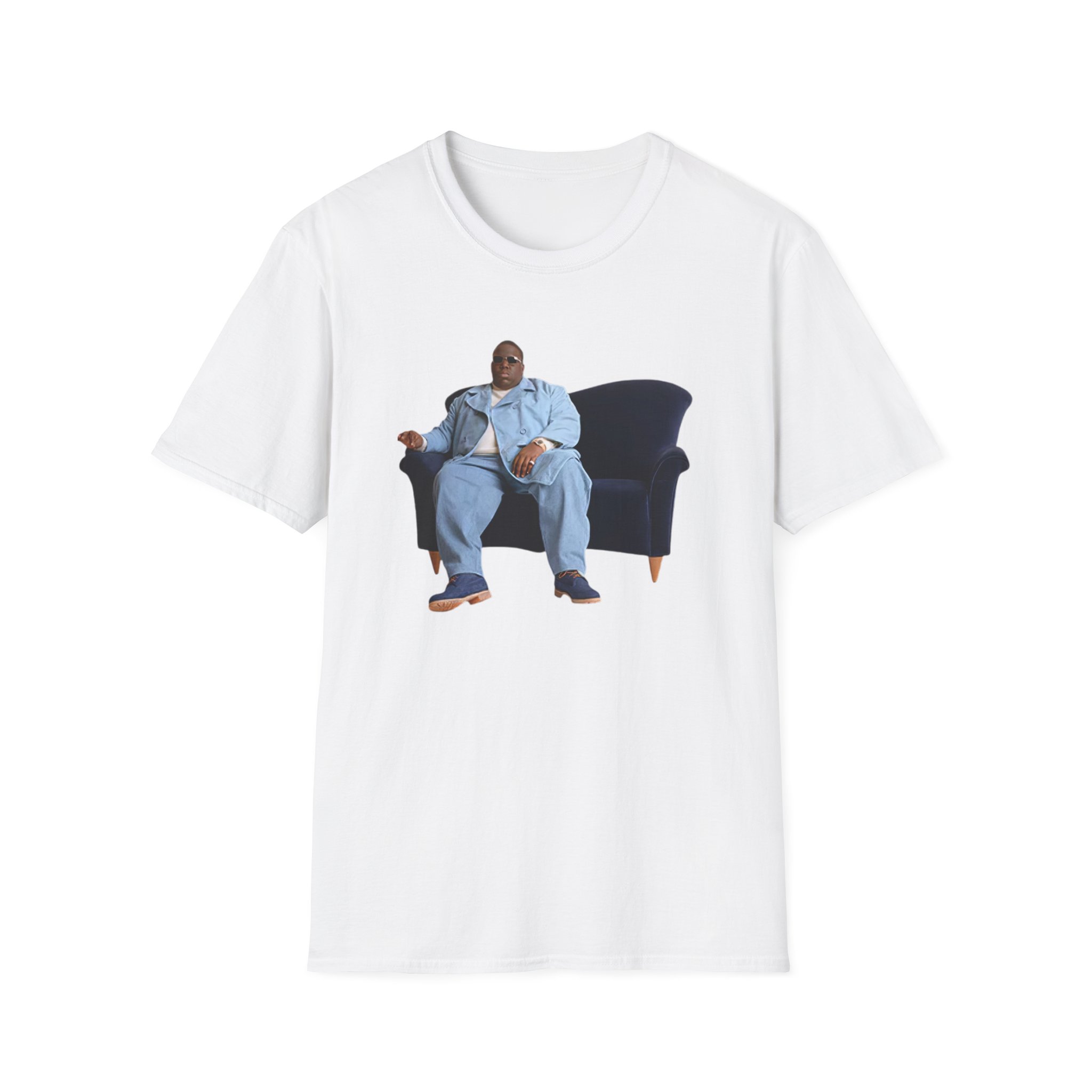 Biggie Smalls Couch Photo Unisex Softstyle T-Shirt - Image 3