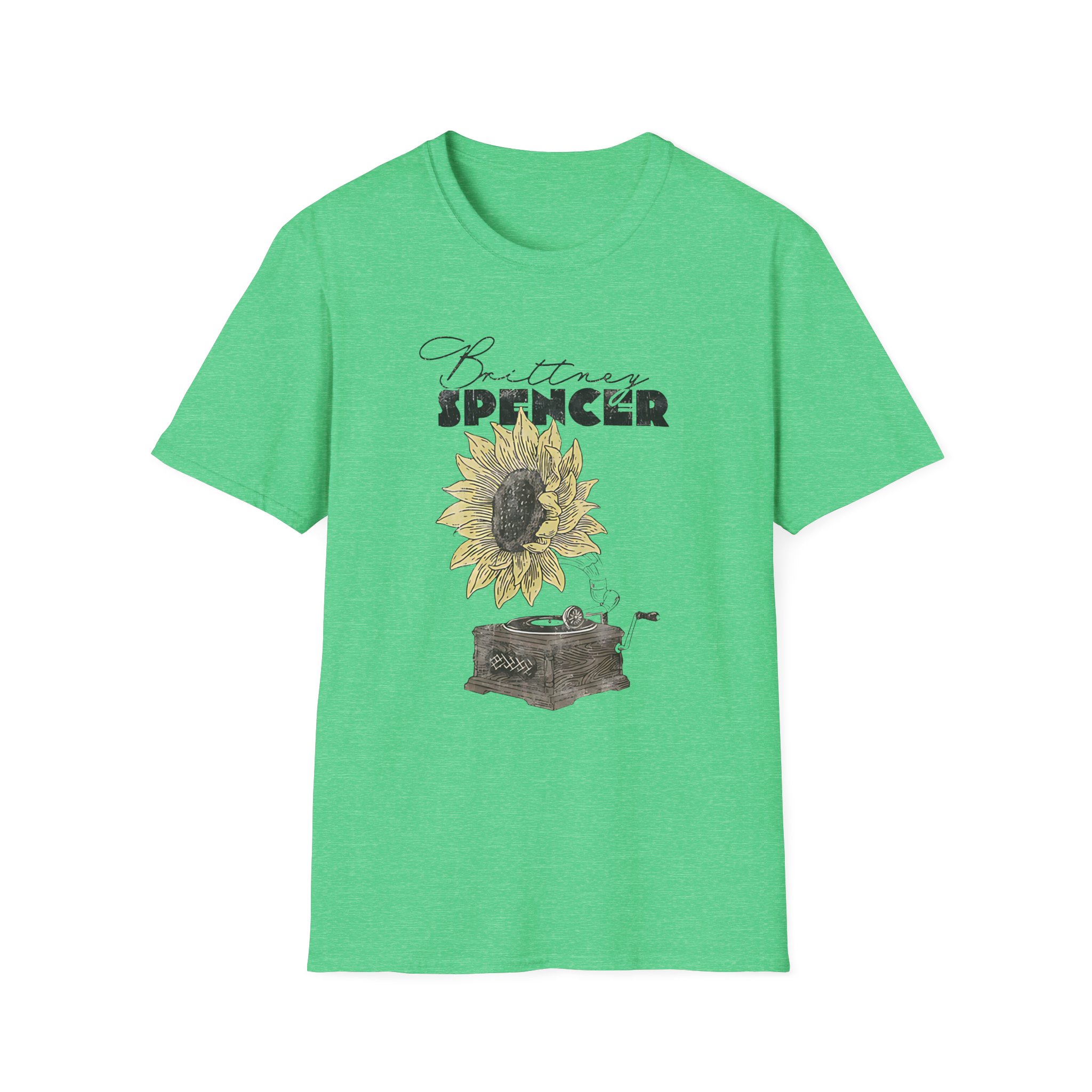 Manhead Sunflower Turntable Unisex Softstyle T-Shirt - Image 13