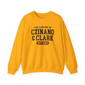 Caitlin Clark The law firm of Czinano & Clark Unisex Heavy Blend™ Crewneck Sweatshirt