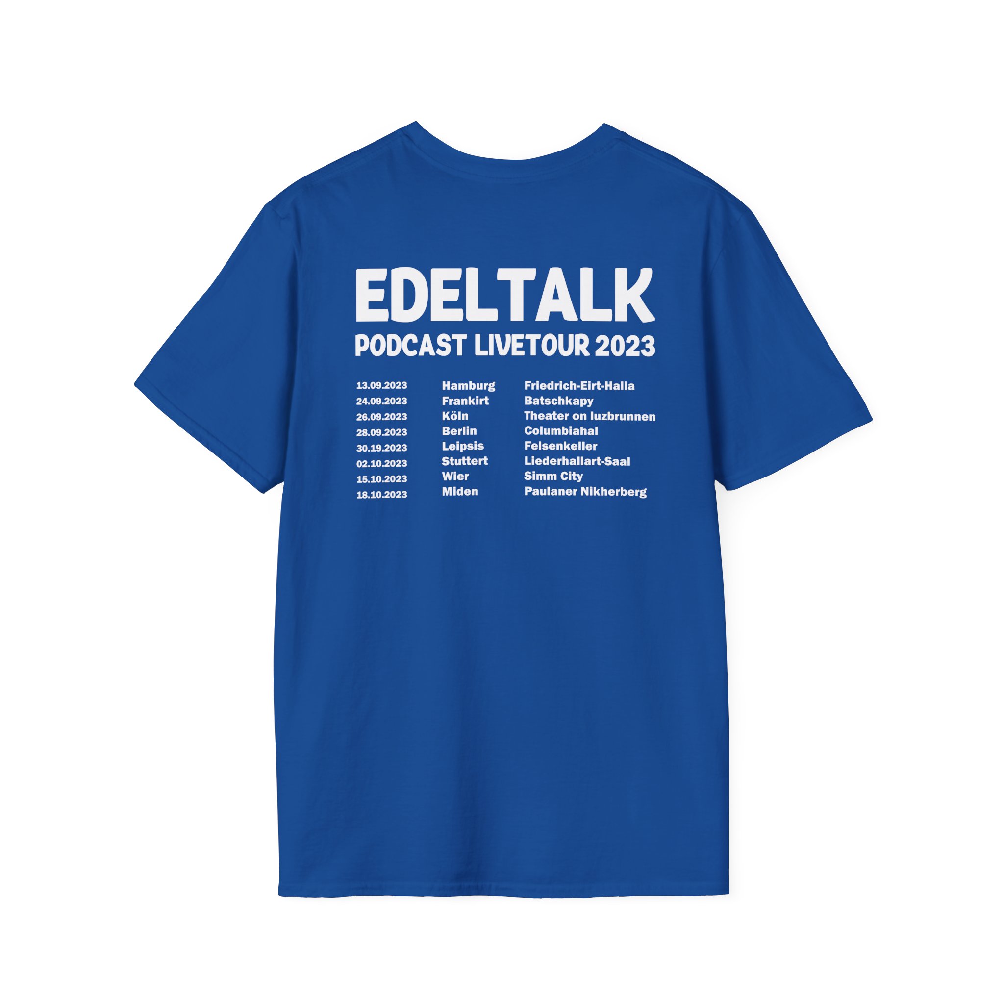 Edeltalk Podcast Livetour 2023 Unisex Softstyle T-Shirt - Image 14