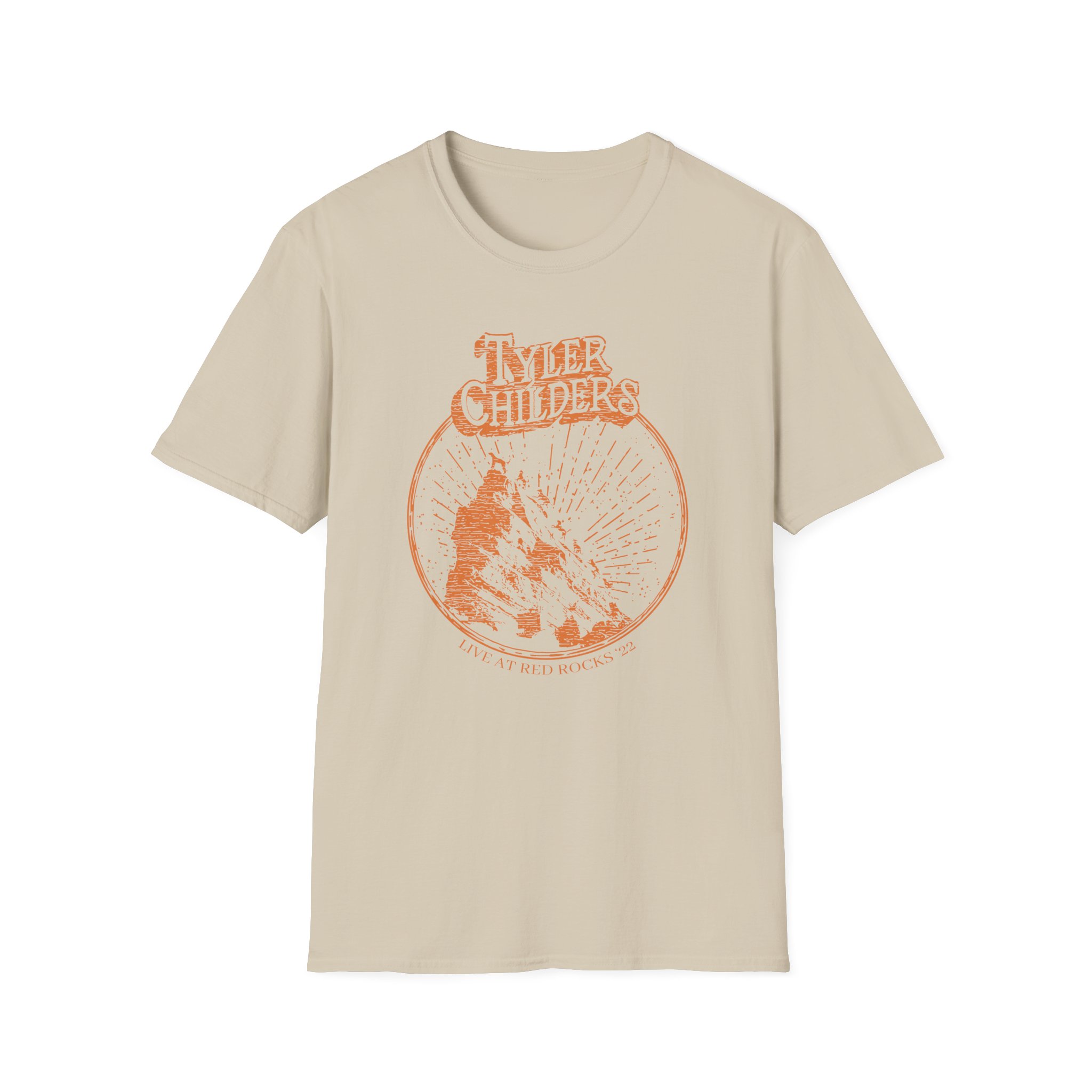 Tyler Childers Natural Red Rocks Unisex Softstyle T-Shirt - Image 5