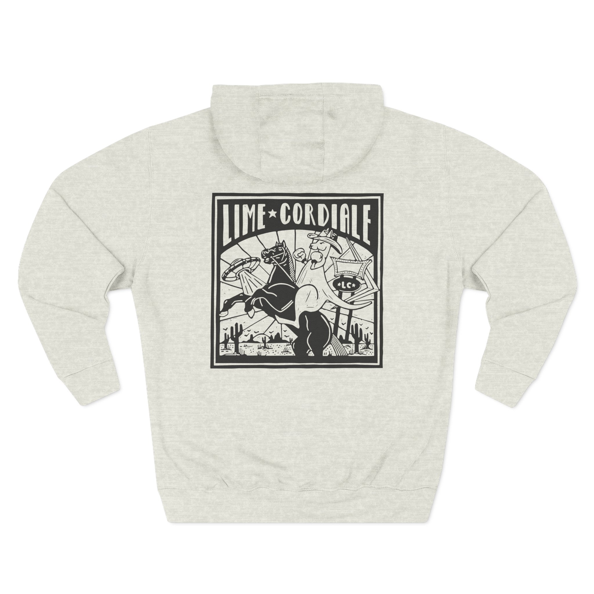 Lime Cordiale Three-Panel Fleece Hoodie - Image 10