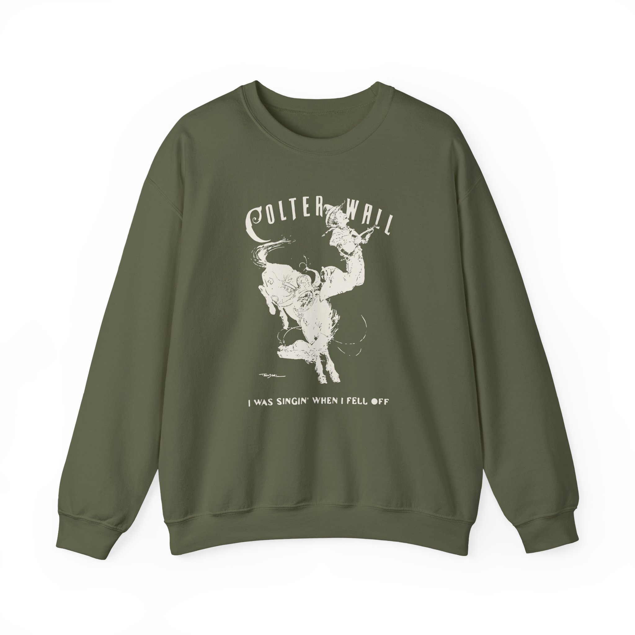 Colter Wall I Was Singin' When I Fell Off Unisex Heavy Blend™ Crewneck Sweatshirt - Image 7