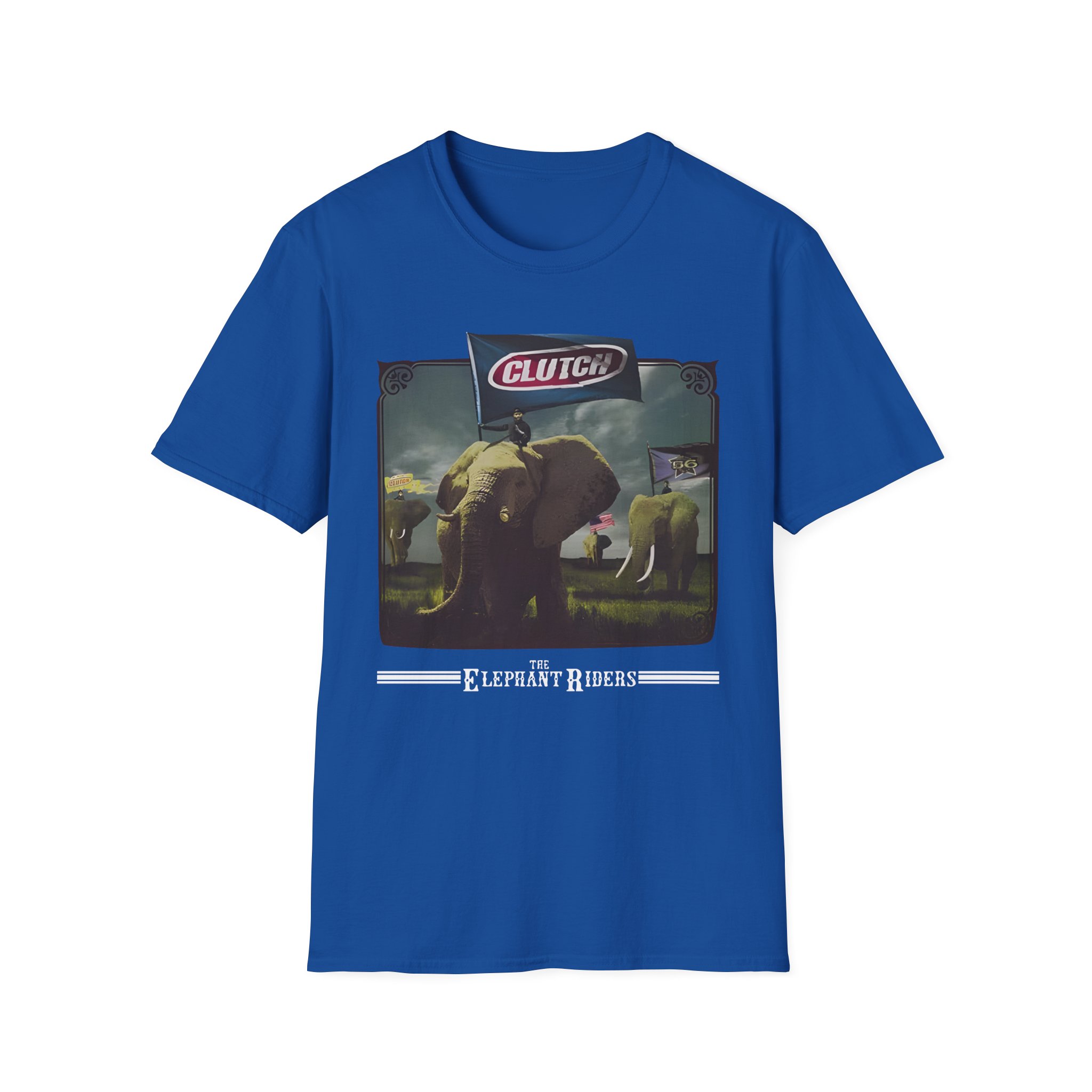 Clutch Elephant Riders Unisex Softstyle T-Shirt - Image 13