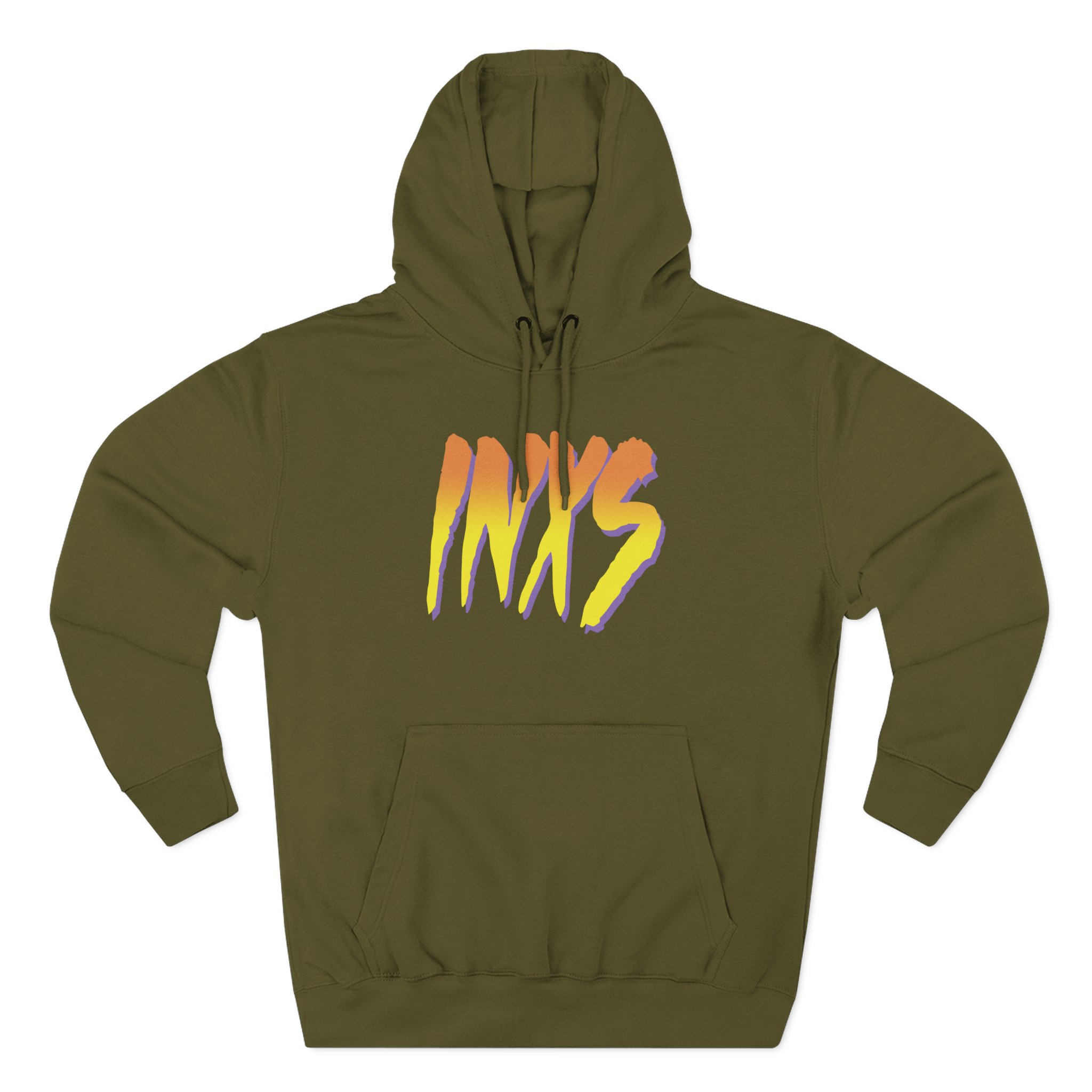 Inxs Listen Like Thieves Brush Logo Three-Panel Fleece Hoodie - Image 5