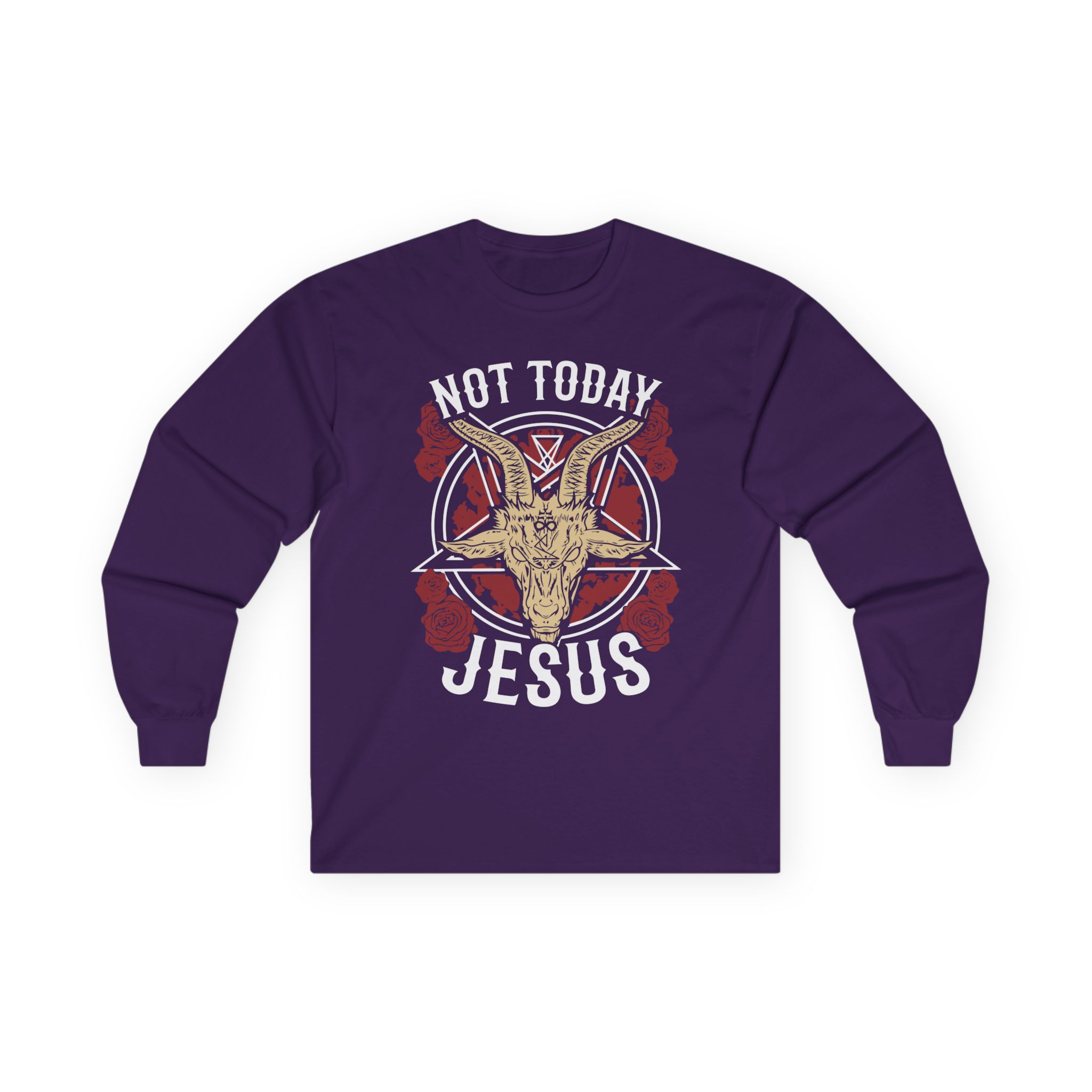 Goatwhore Not Today Jesus Unisex Ultra Cotton Long Sleeve Tee - Image 7