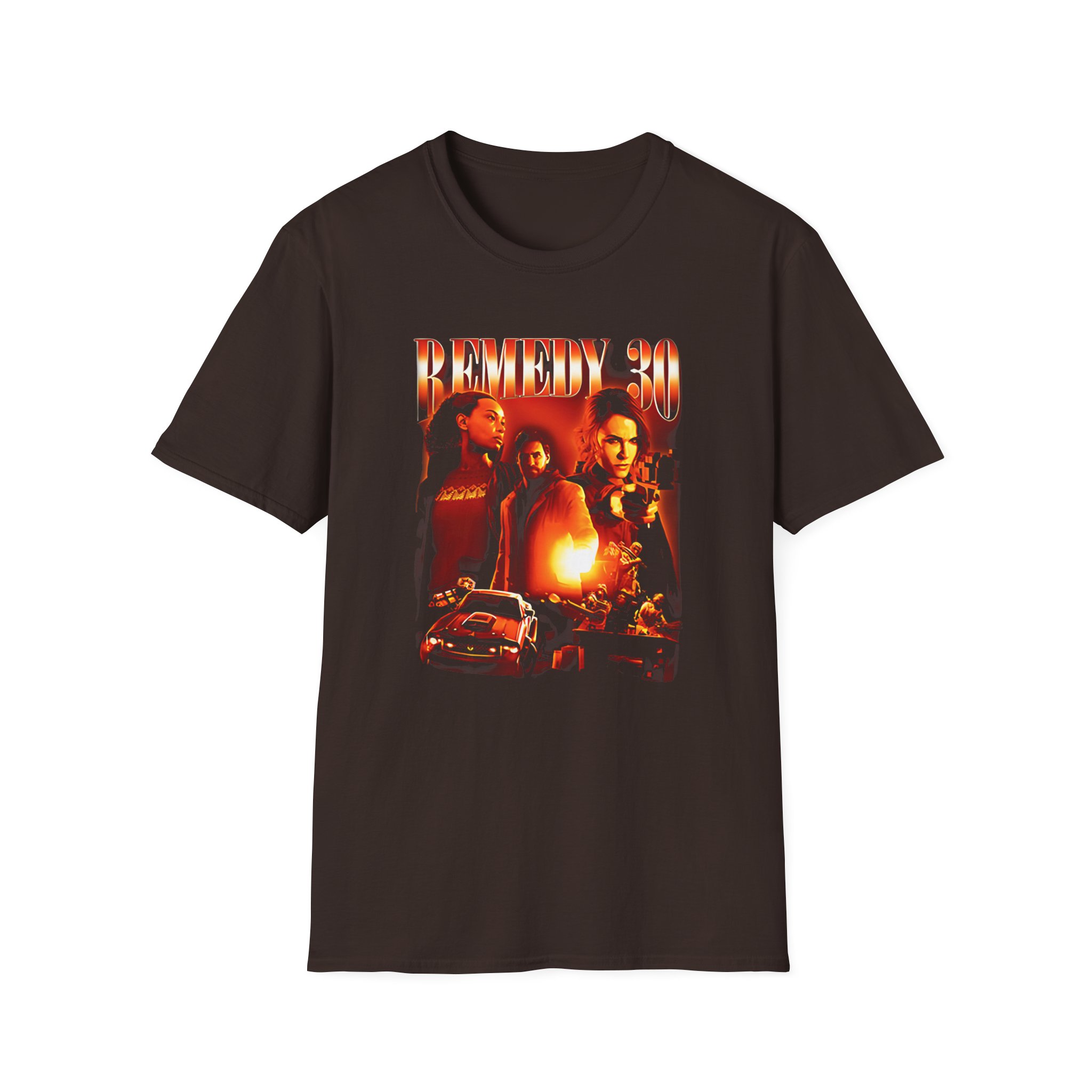 Alan Wake Remedy 30 Unisex Softstyle T-Shirt - Image 3