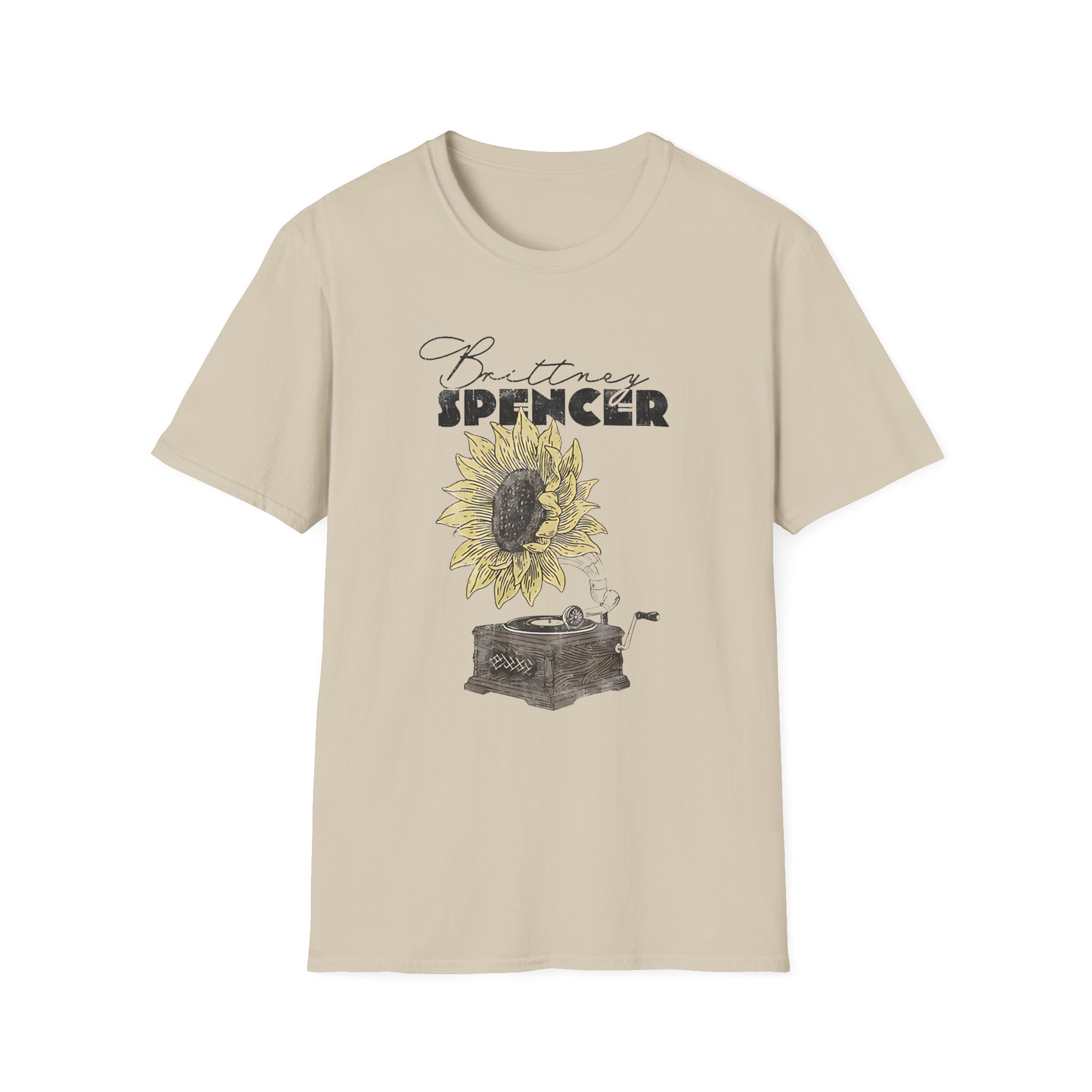 Manhead Sunflower Turntable Unisex Softstyle T-Shirt - Image 3