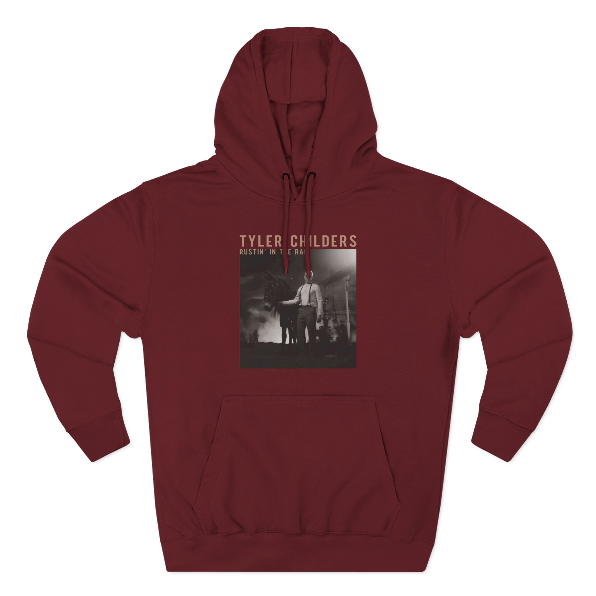 Tyler Childers Black Rustin Three-Panel Fleece Hoodie - Image 11