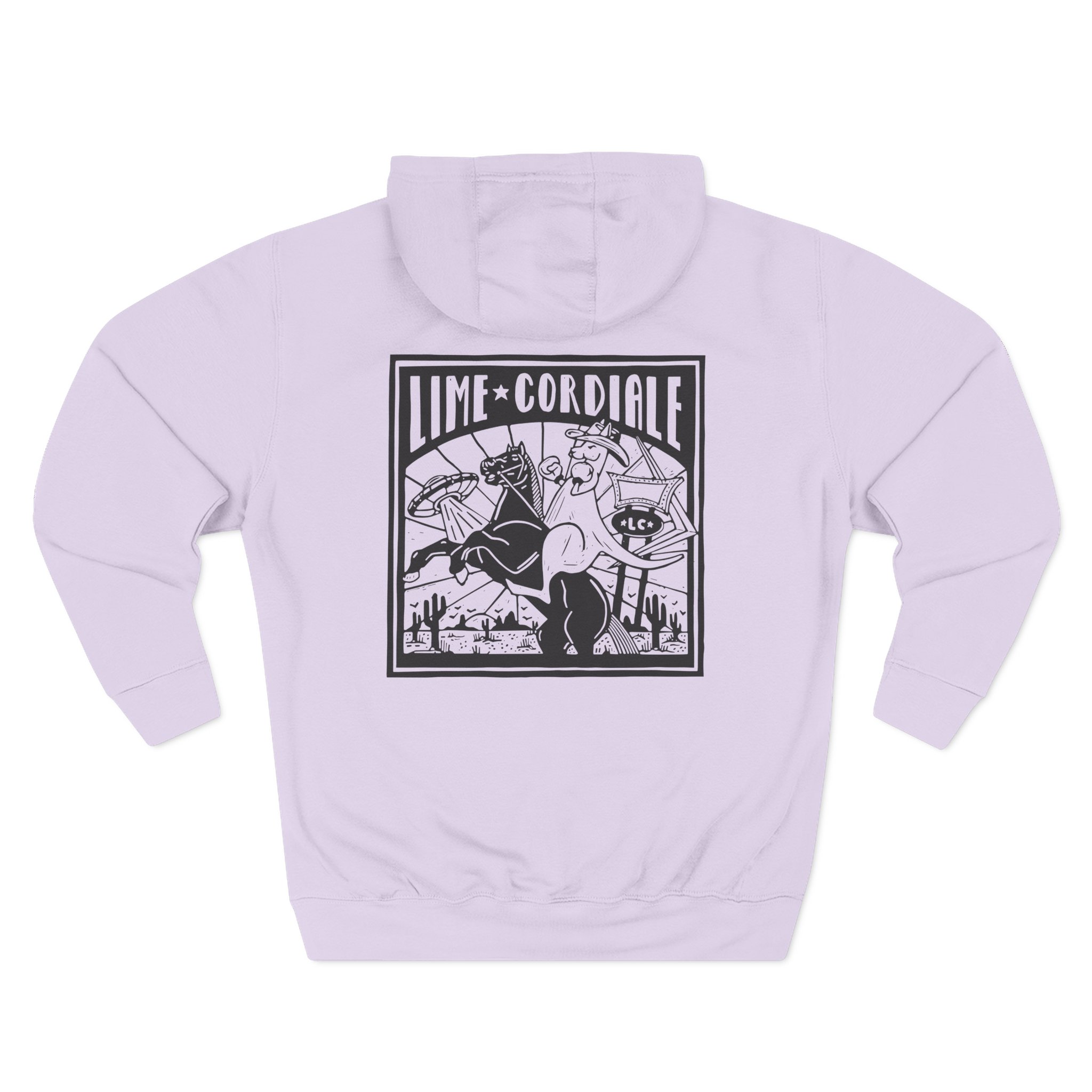 Lime Cordiale Three-Panel Fleece Hoodie - Image 14