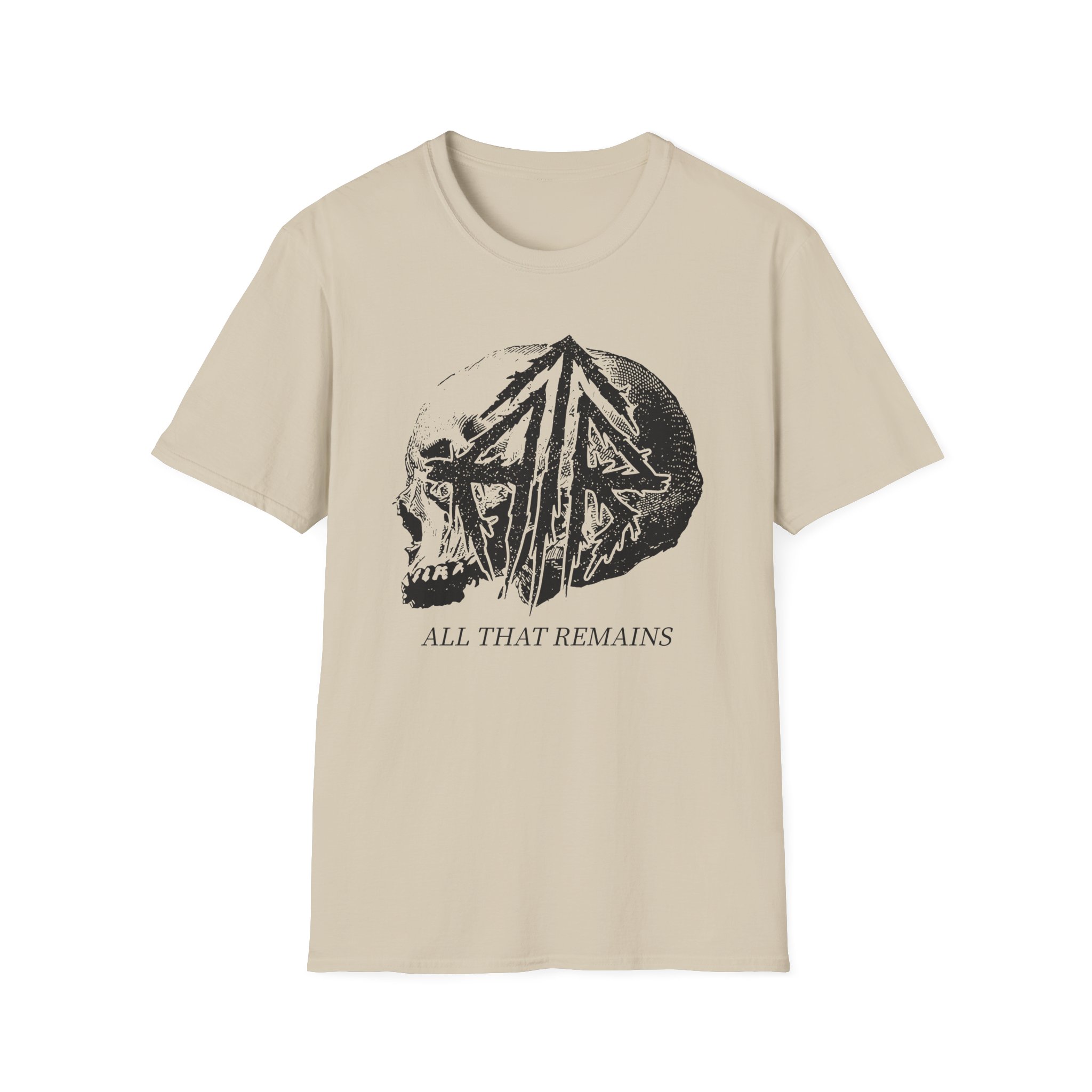 All That Remains Tie Dye Skull Unisex Softstyle T-Shirt - Image 3