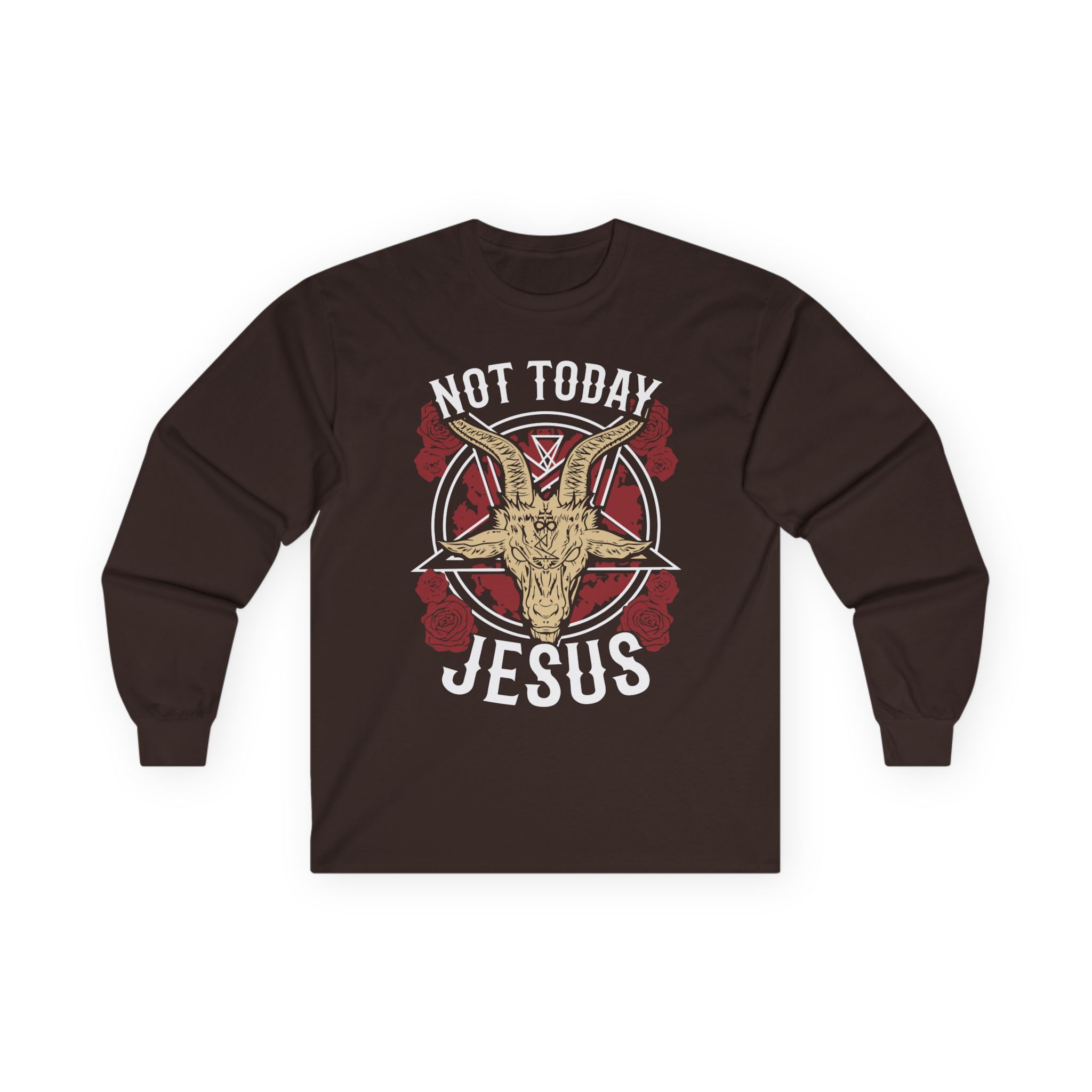 Goatwhore Not Today Jesus Unisex Ultra Cotton Long Sleeve Tee - Image 3
