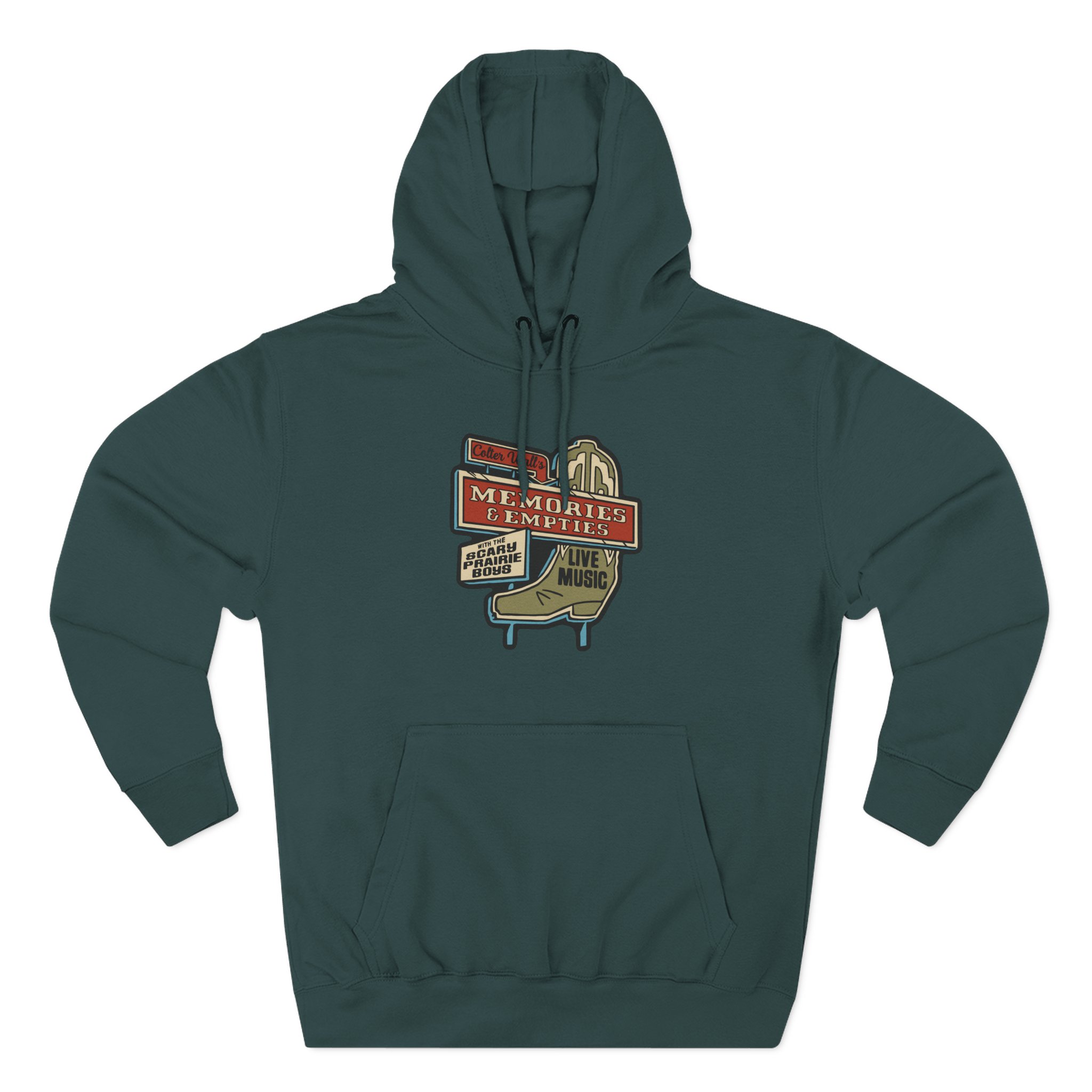 Colter Wall Memories And Empties Boot Sign Three-Panel Fleece Hoodie - Image 15