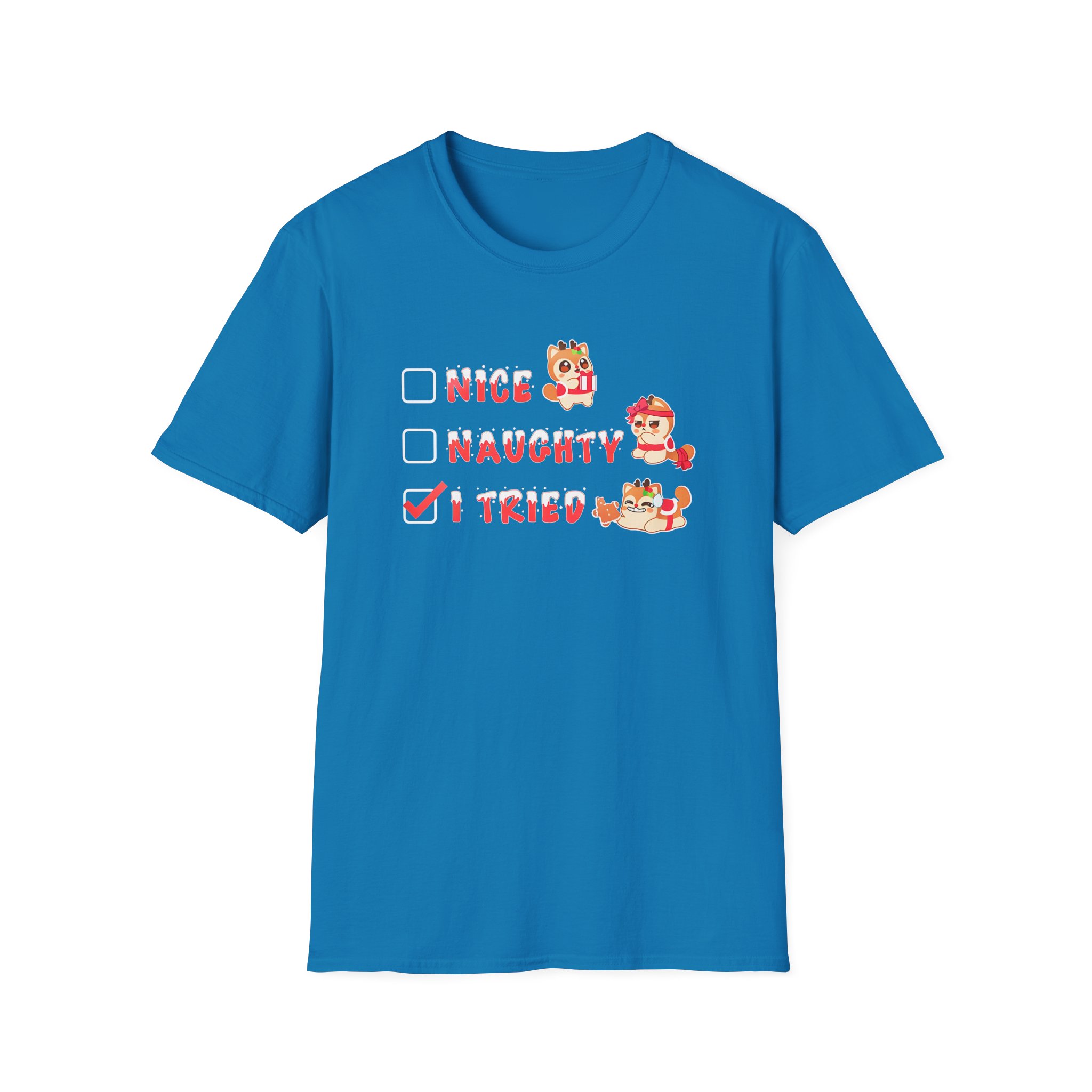 Aphmau Naughty Nice Holiday Unisex Softstyle T-Shirt - Image 13