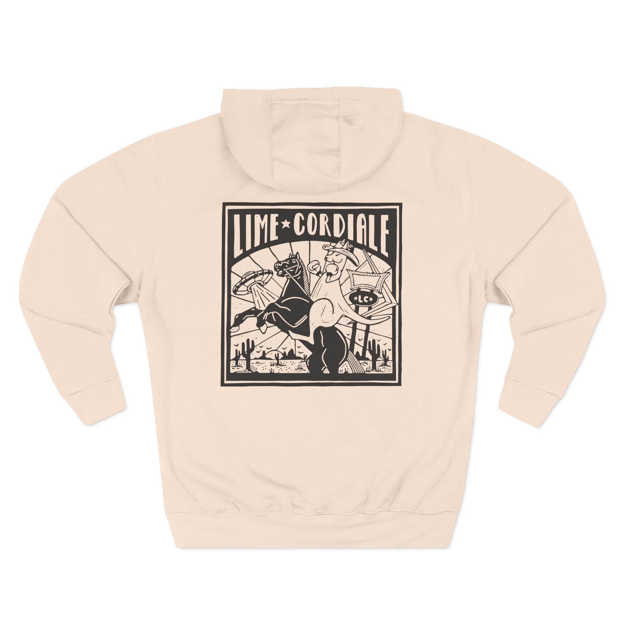 Lime Cordiale Three-Panel Fleece Hoodie - Image 8