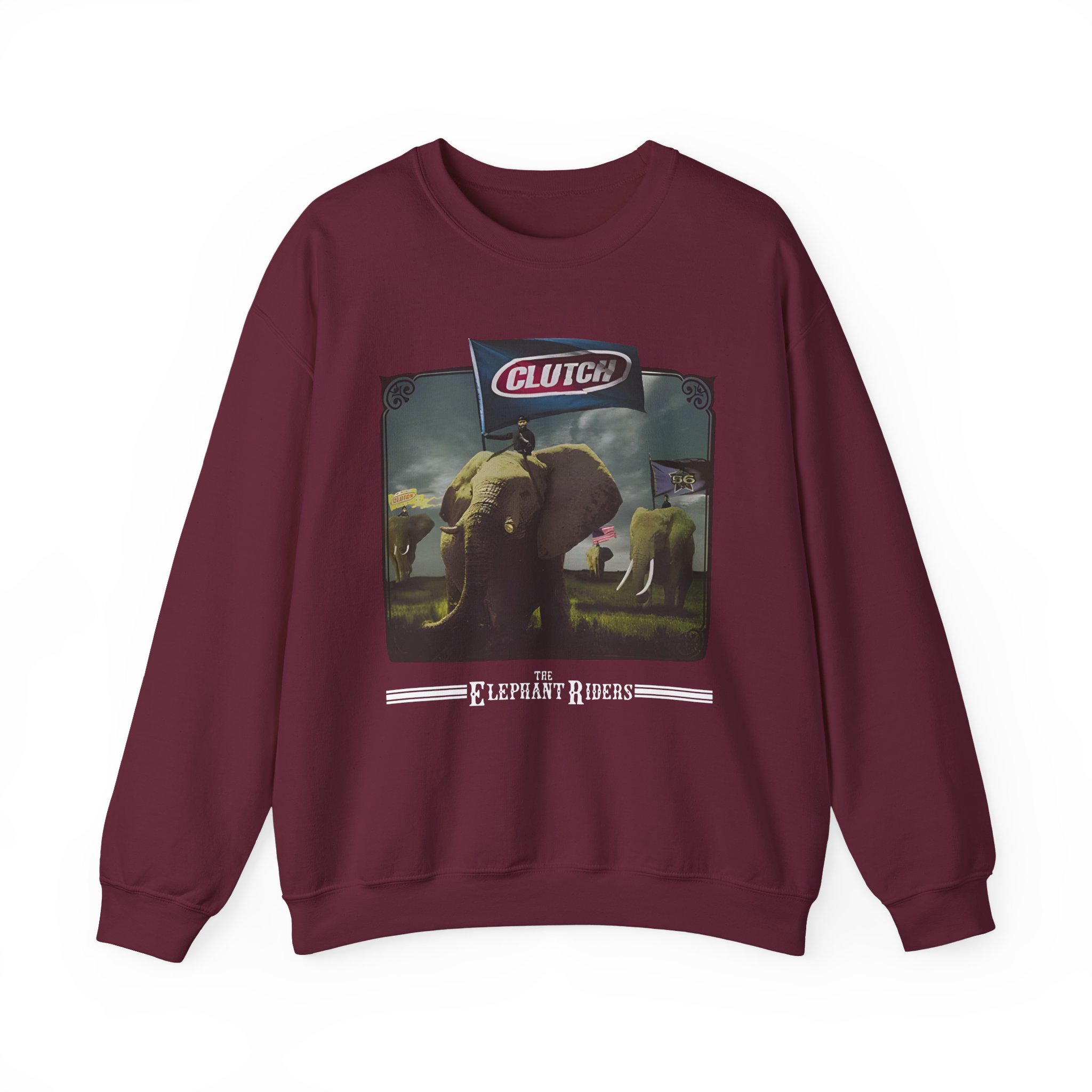 Clutch Elephant Riders Unisex Heavy Blend™ Crewneck Sweatshirt - Image 5