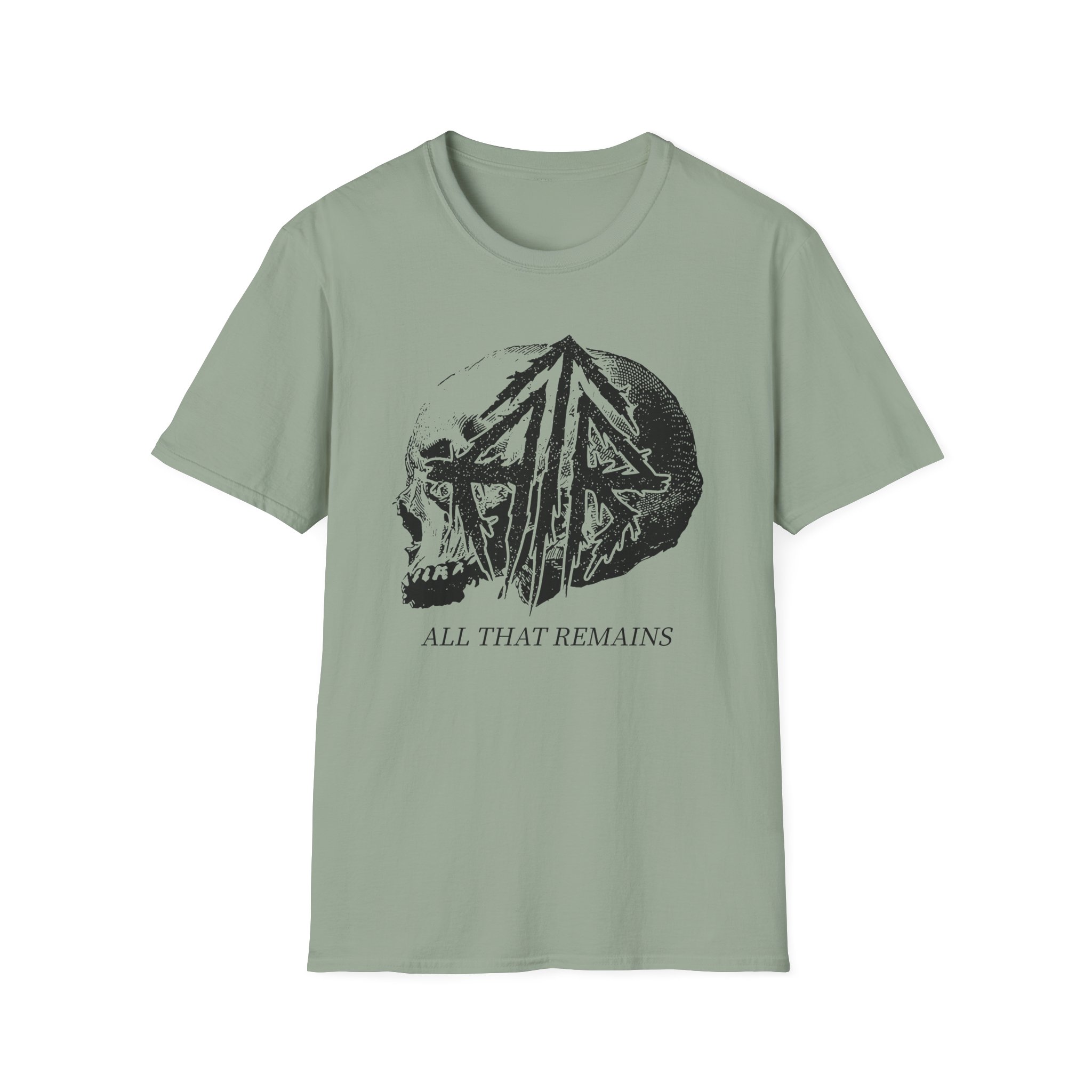 All That Remains Tie Dye Skull Unisex Softstyle T-Shirt - Image 11