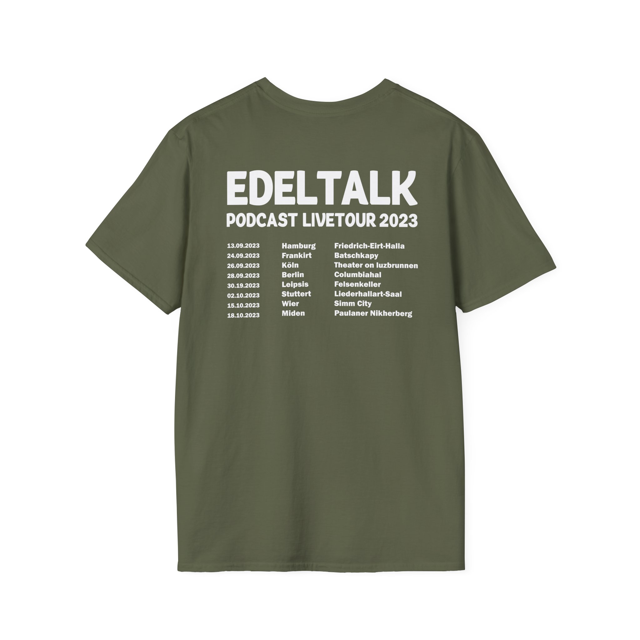 Edeltalk Podcast Livetour 2023 Unisex Softstyle T-Shirt - Image 8