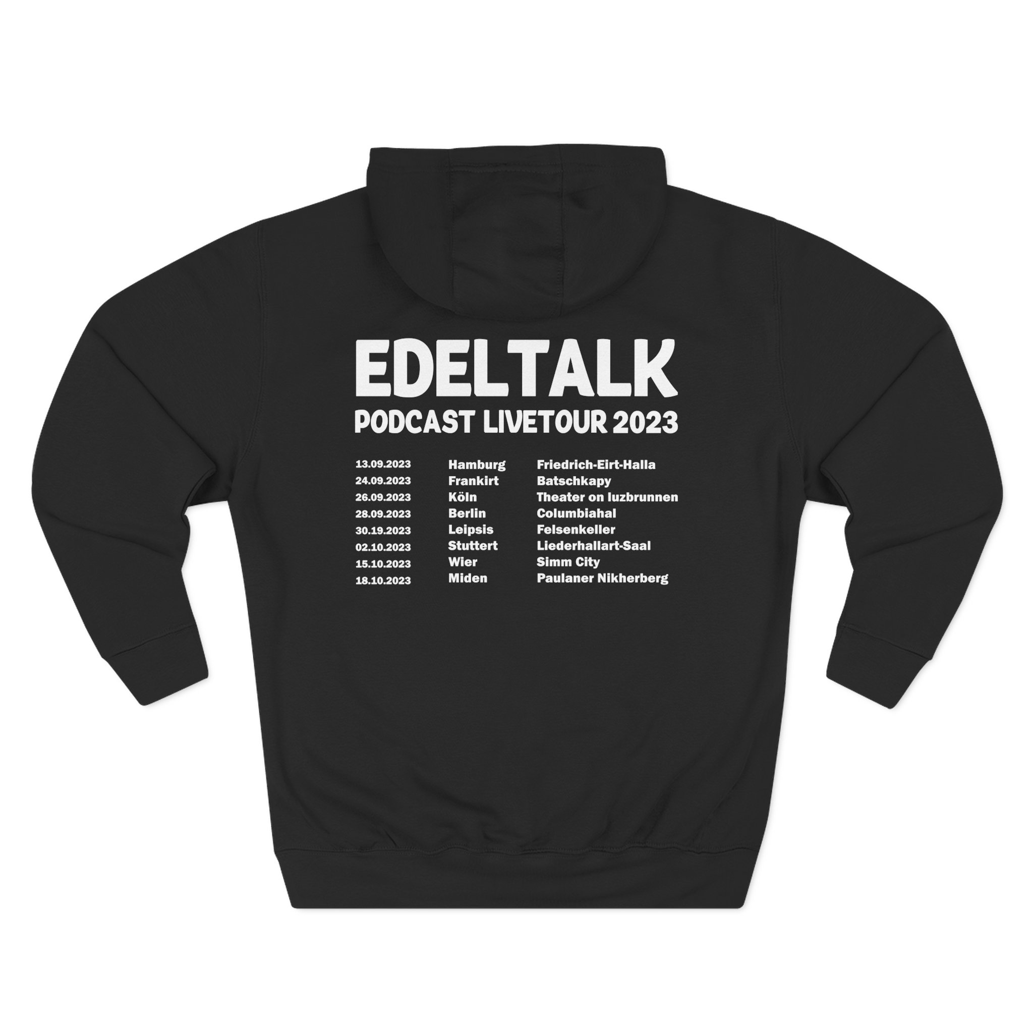 Edeltalk Podcast Livetour 2023 Three-Panel Fleece Hoodie - Image 2
