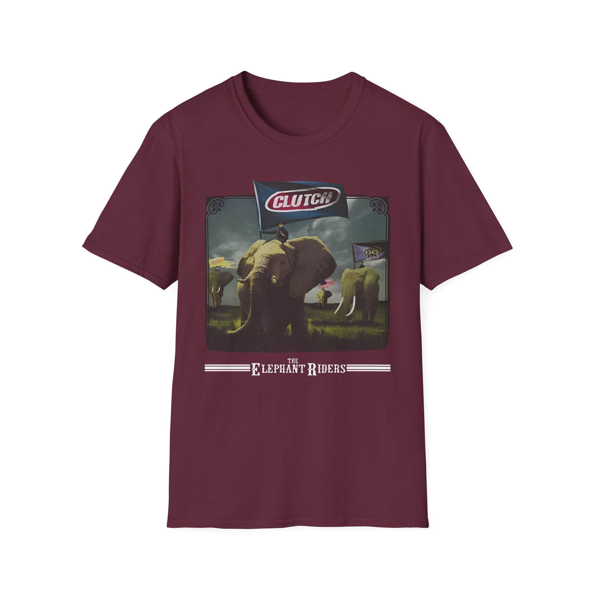 Clutch Elephant Riders Unisex Softstyle T-Shirt - Image 5