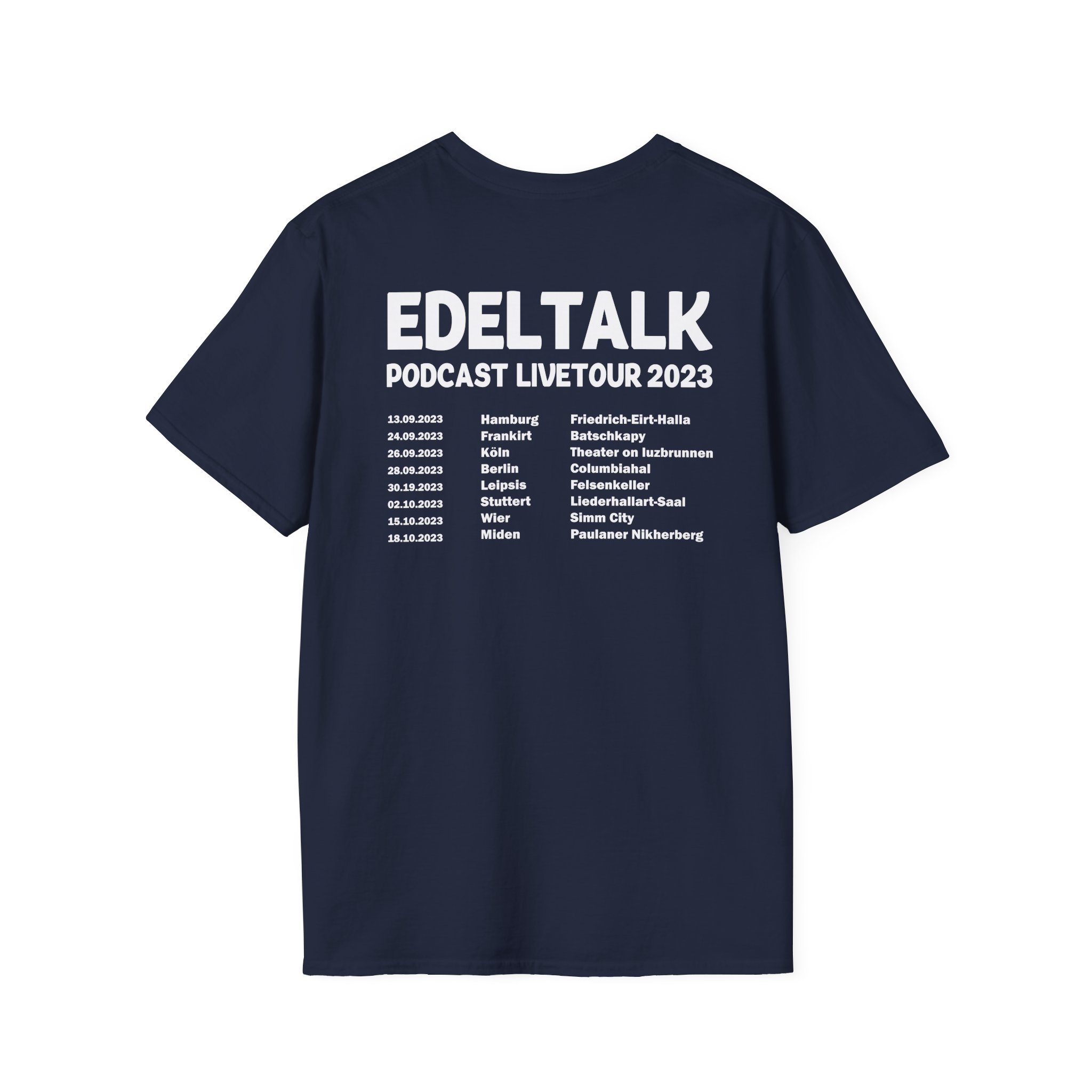 Edeltalk Podcast Livetour 2023 Unisex Softstyle T-Shirt - Image 18