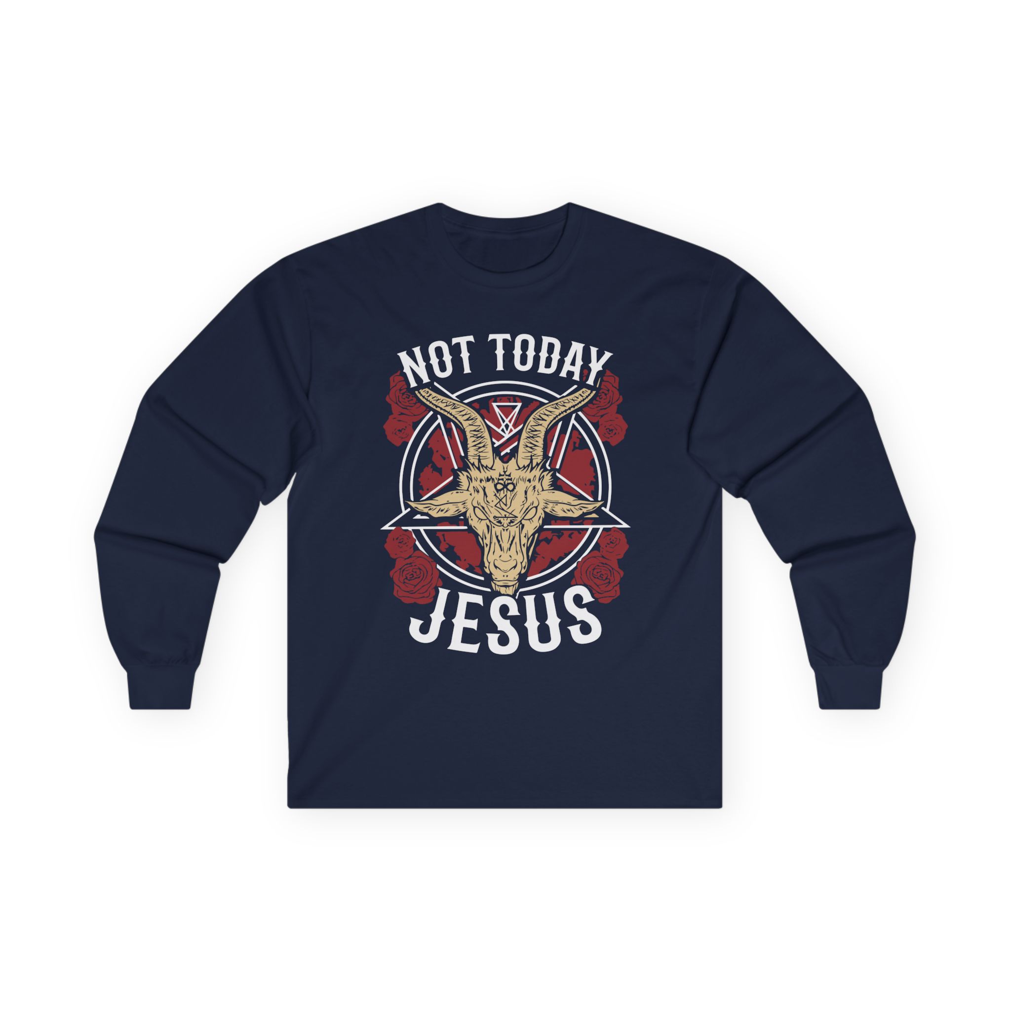 Goatwhore Not Today Jesus Unisex Ultra Cotton Long Sleeve Tee - Image 5