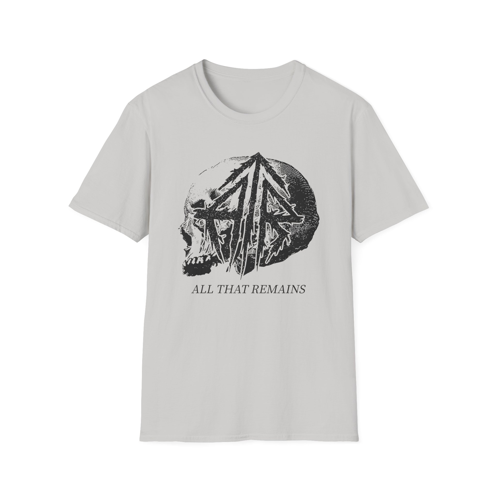 All That Remains Tie Dye Skull Unisex Softstyle T-Shirt - Image 5