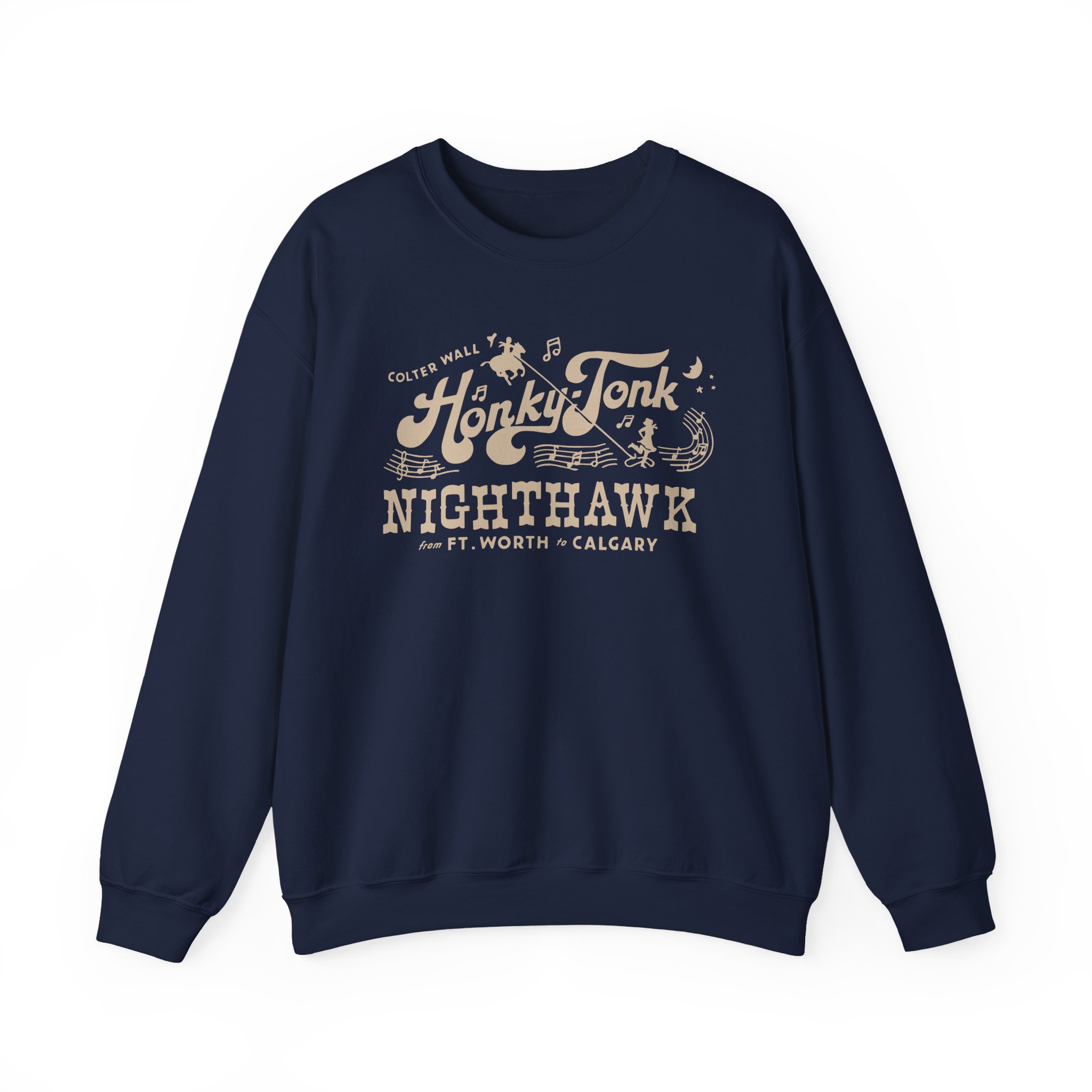 Colter Wall Honky-tonk Nighthawk Unisex Heavy Blend™ Crewneck Sweatshirt - Image 9