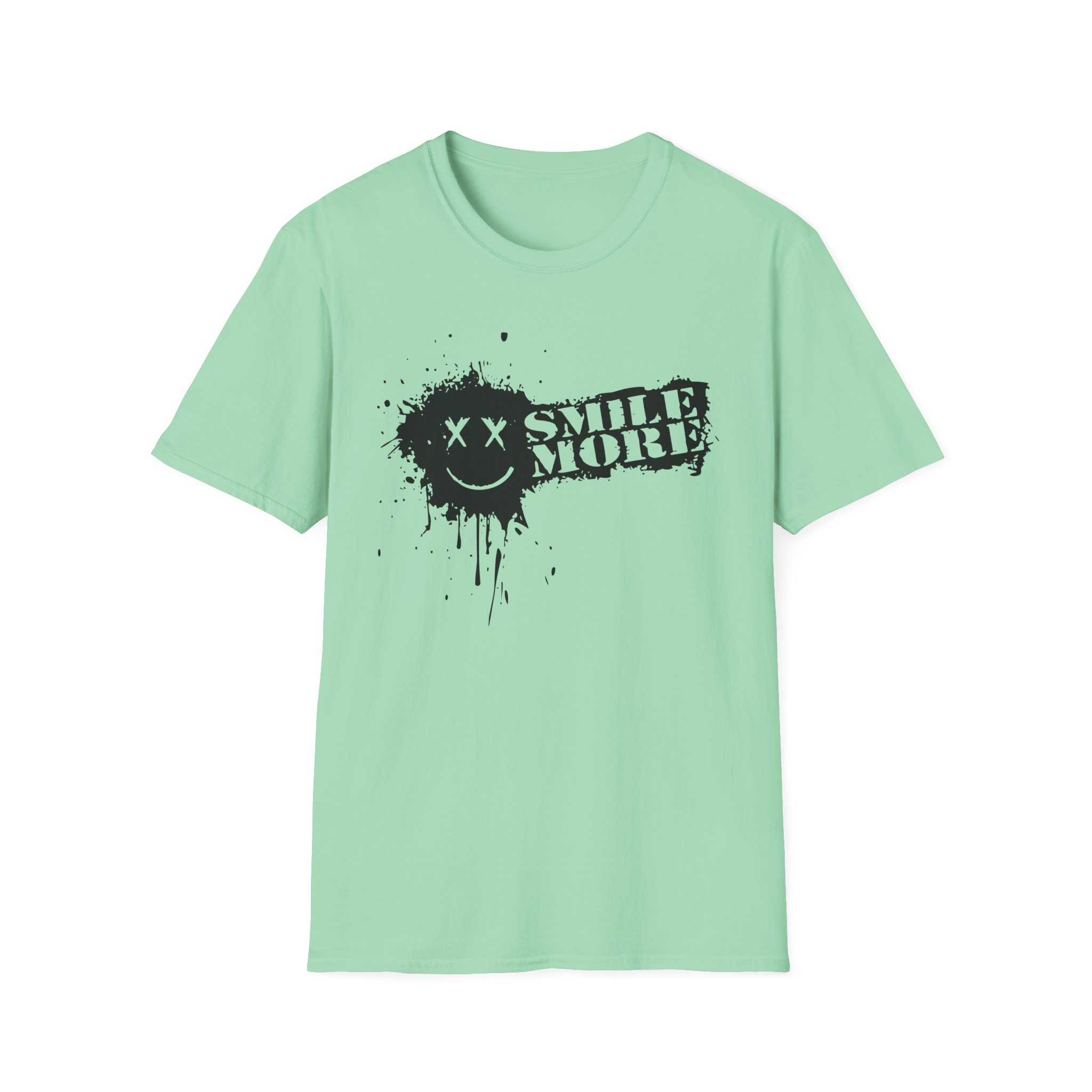 Roman Atwood Smile More Splatter Unisex Softstyle T-Shirt - Image 15