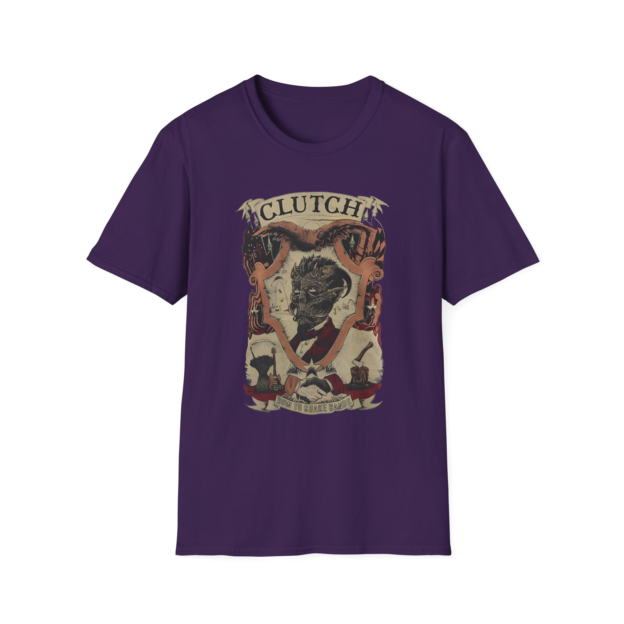 Clutchv How To Shake Hands Unisex Softstyle T-Shirt - Image 21