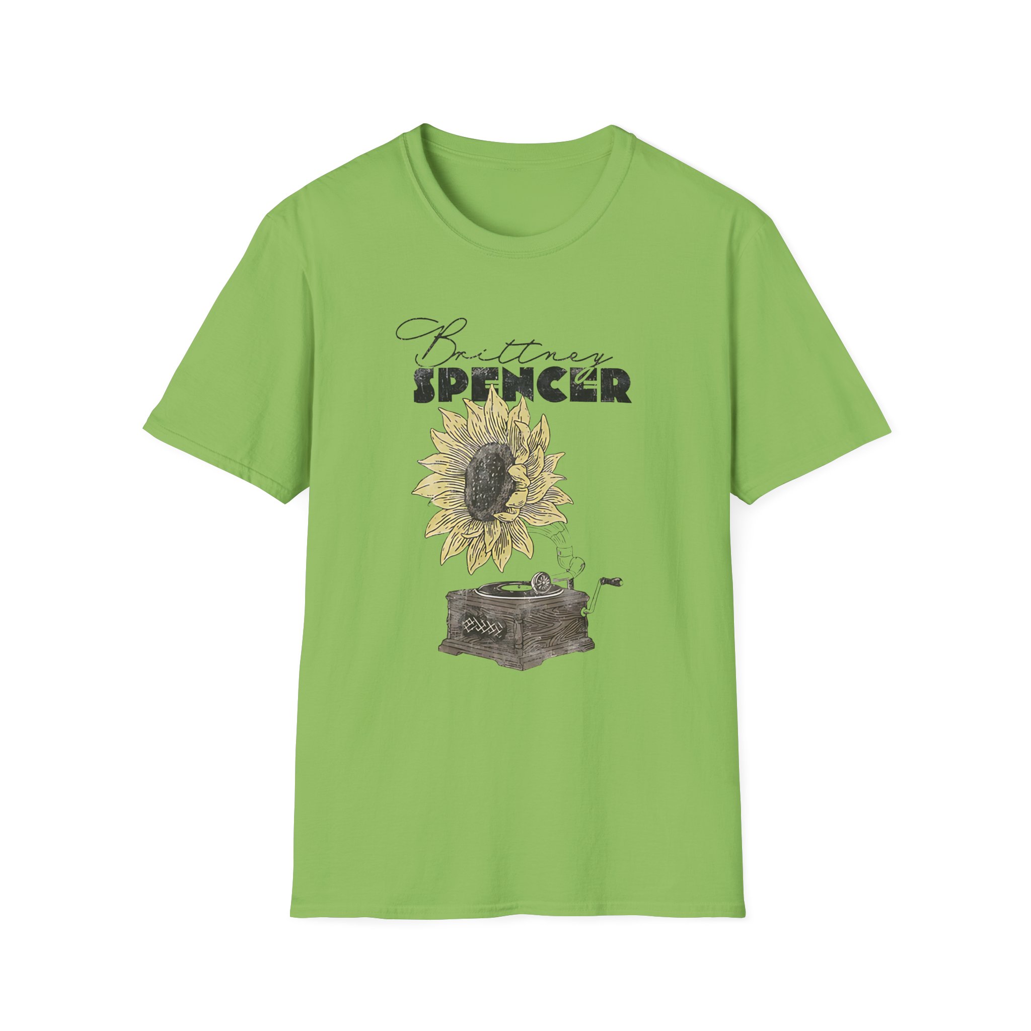 Manhead Sunflower Turntable Unisex Softstyle T-Shirt - Image 9