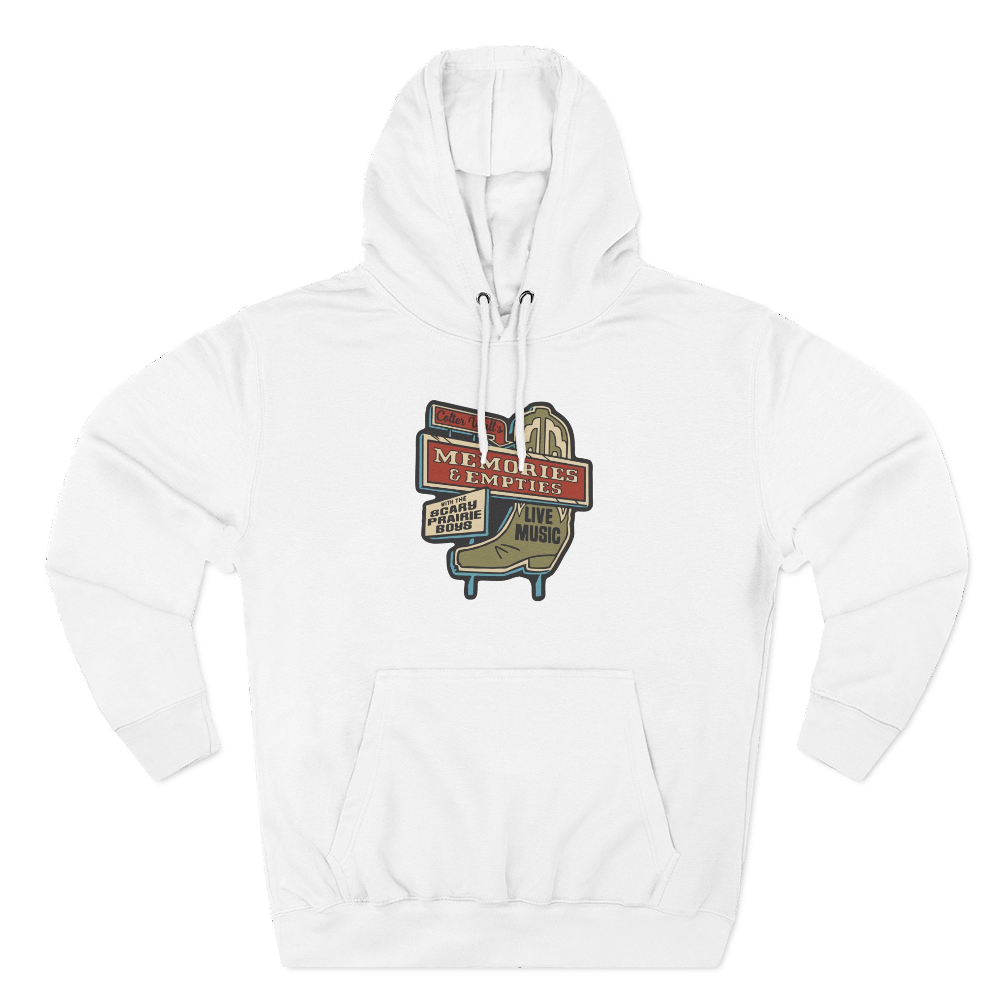 Colter Wall Memories And Empties Boot Sign Three-Panel Fleece Hoodie - Image 3