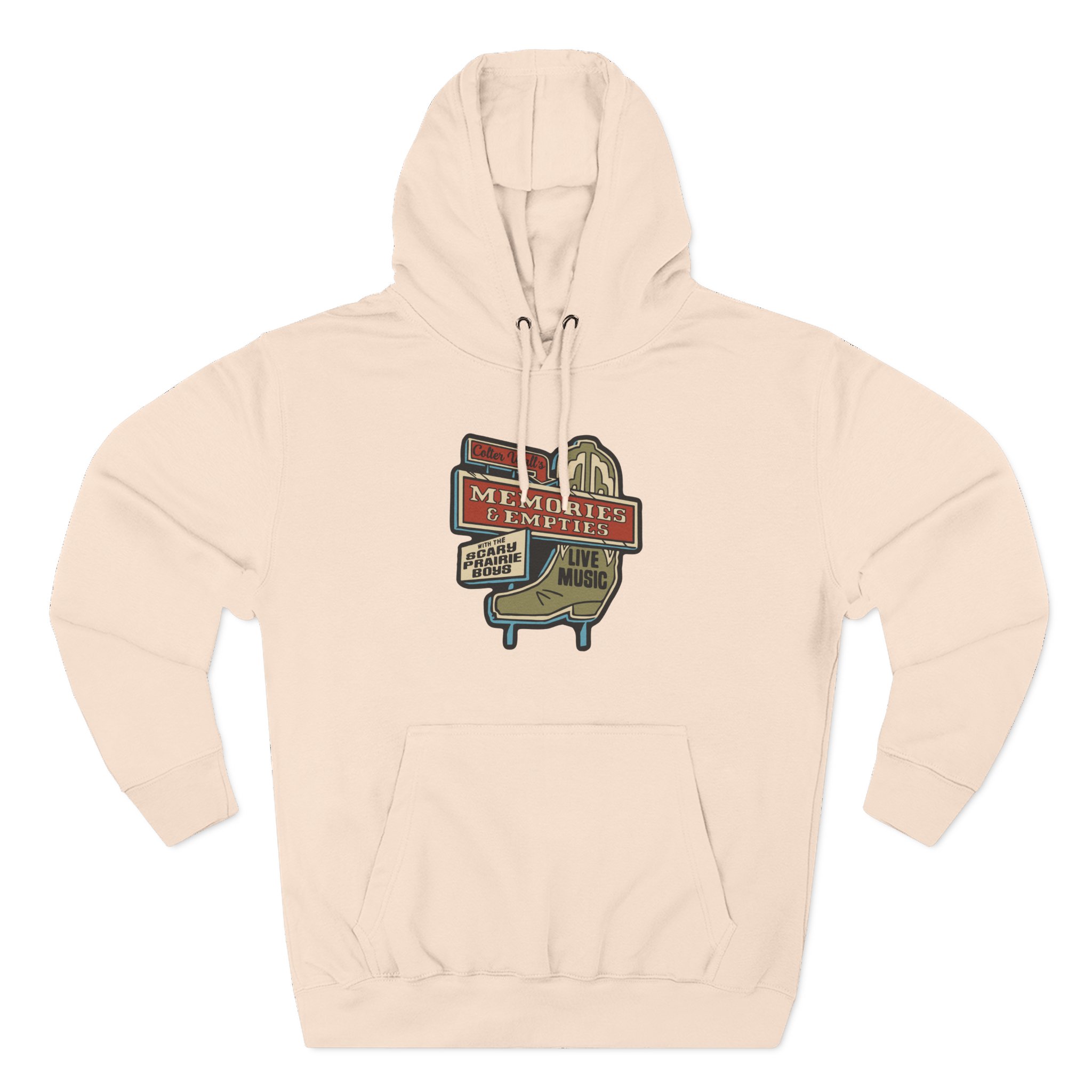 Colter Wall Memories And Empties Boot Sign Three-Panel Fleece Hoodie - Image 11