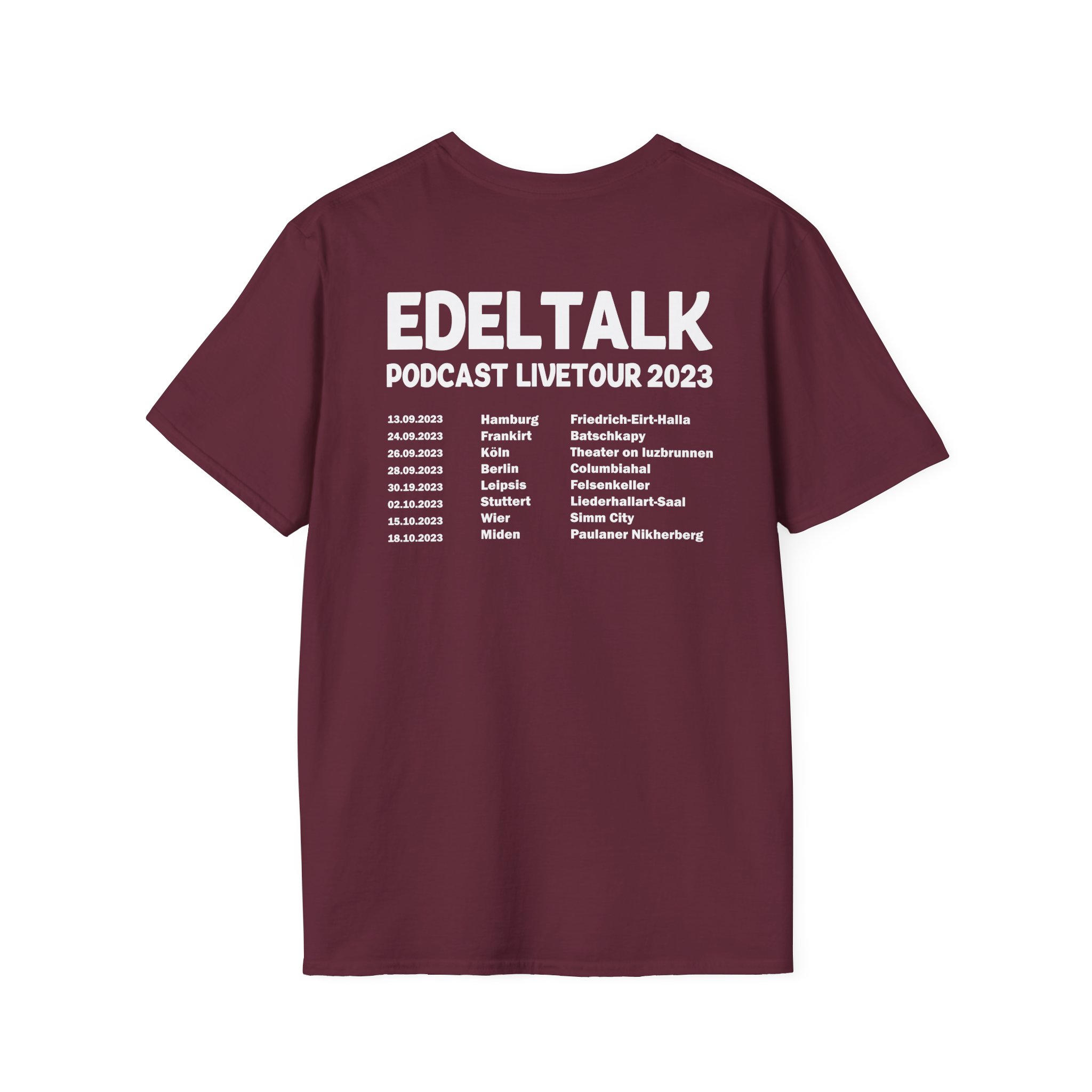 Edeltalk Podcast Livetour 2023 Unisex Softstyle T-Shirt - Image 4