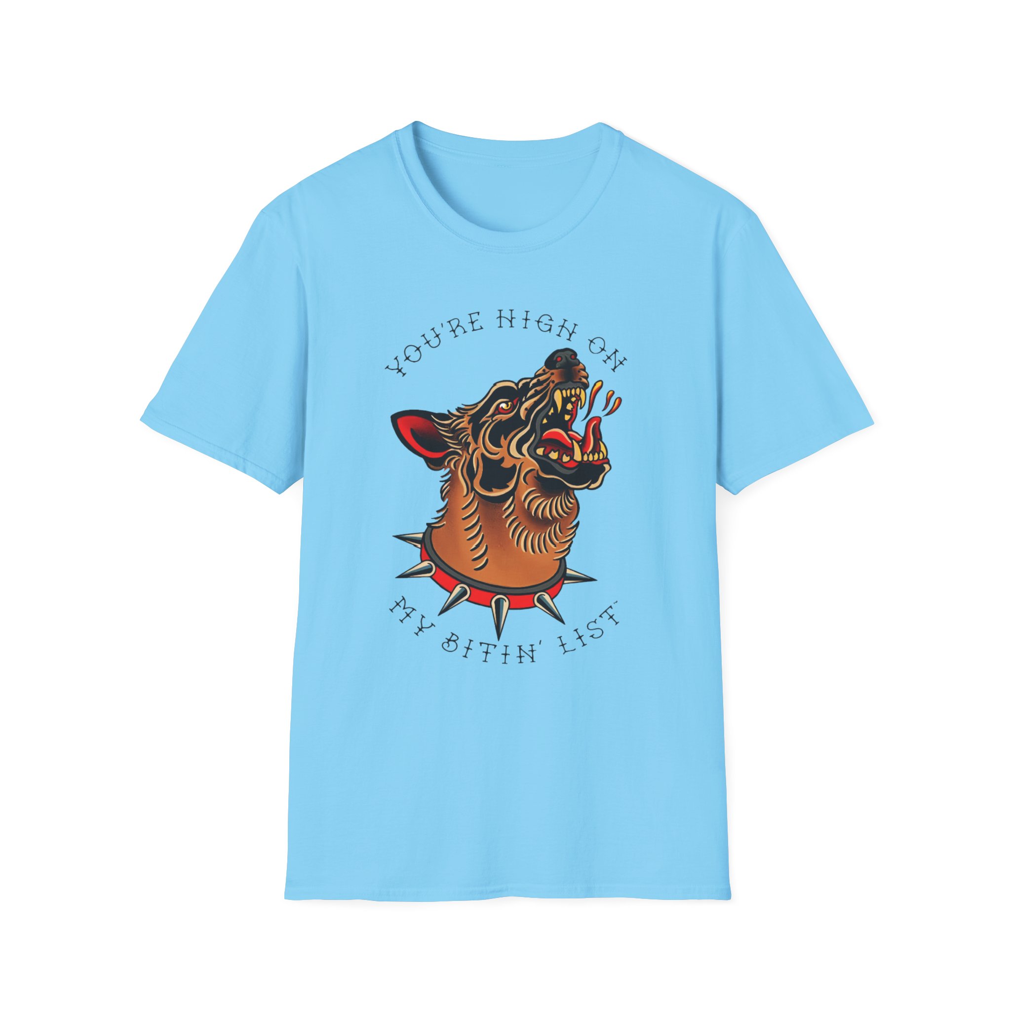 Tyler Childers Bitin' List Dog Unisex Softstyle T-Shirt - Image 15