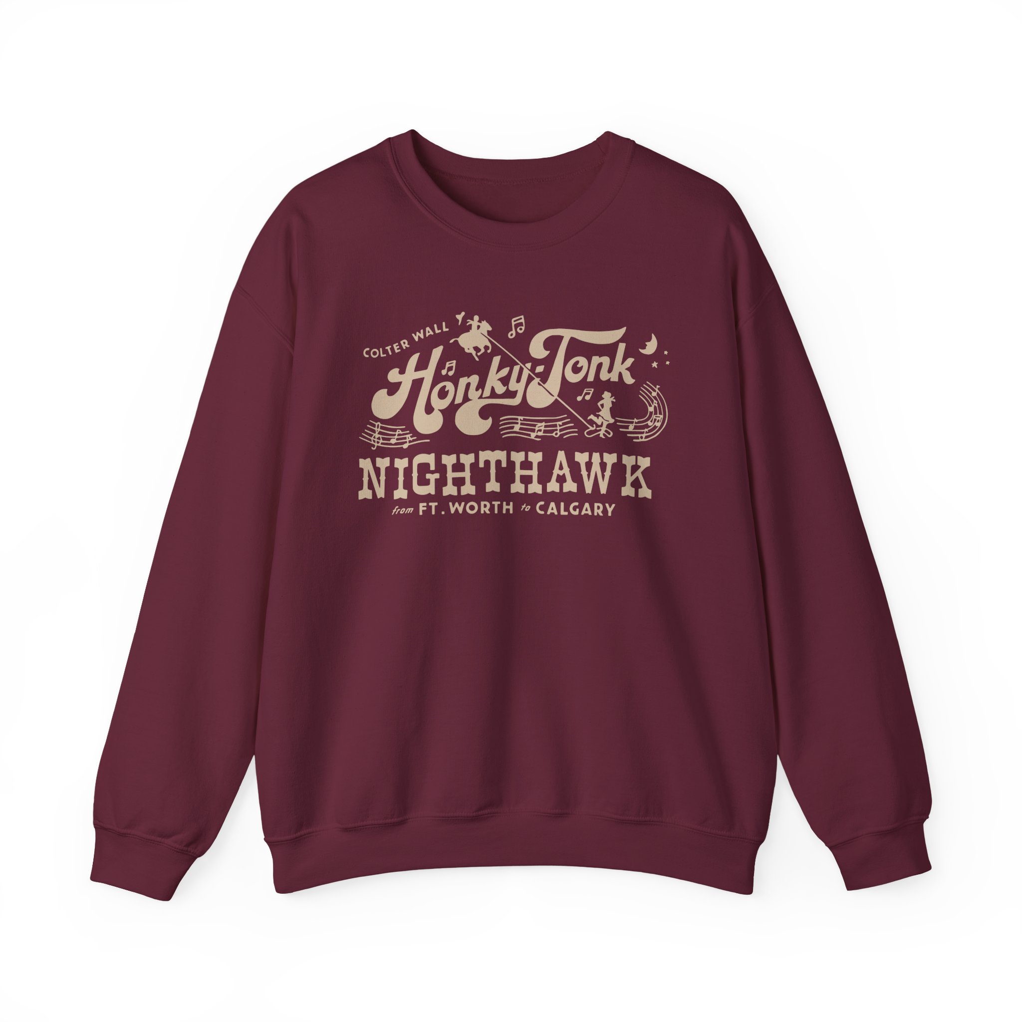 Colter Wall Honky-tonk Nighthawk Unisex Heavy Blend™ Crewneck Sweatshirt - Image 3