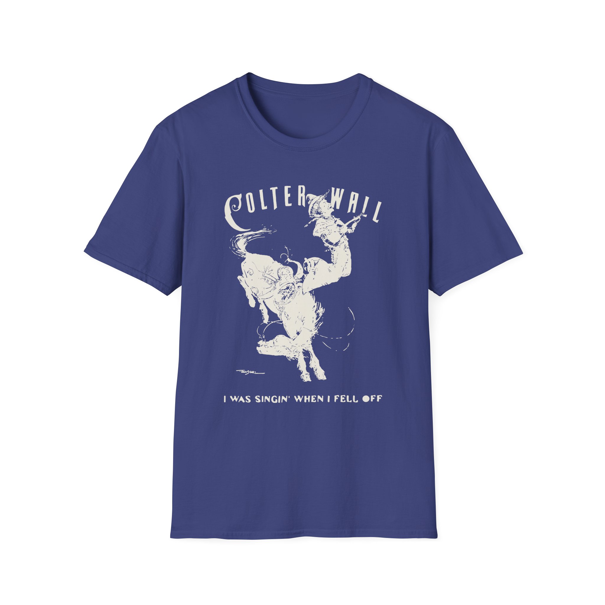 Colter Wall I Was Singin' When I Fell Off Unisex Softstyle T-Shirt - Image 9
