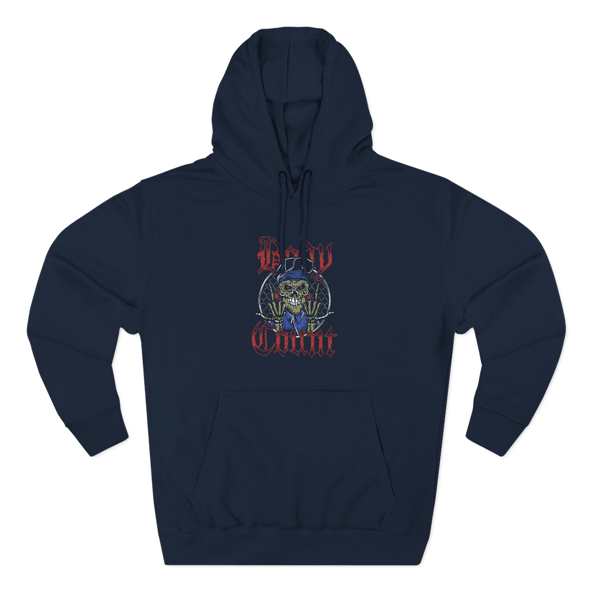 Body Count Skull Mascot Three-Panel Fleece Hoodie - Image 3