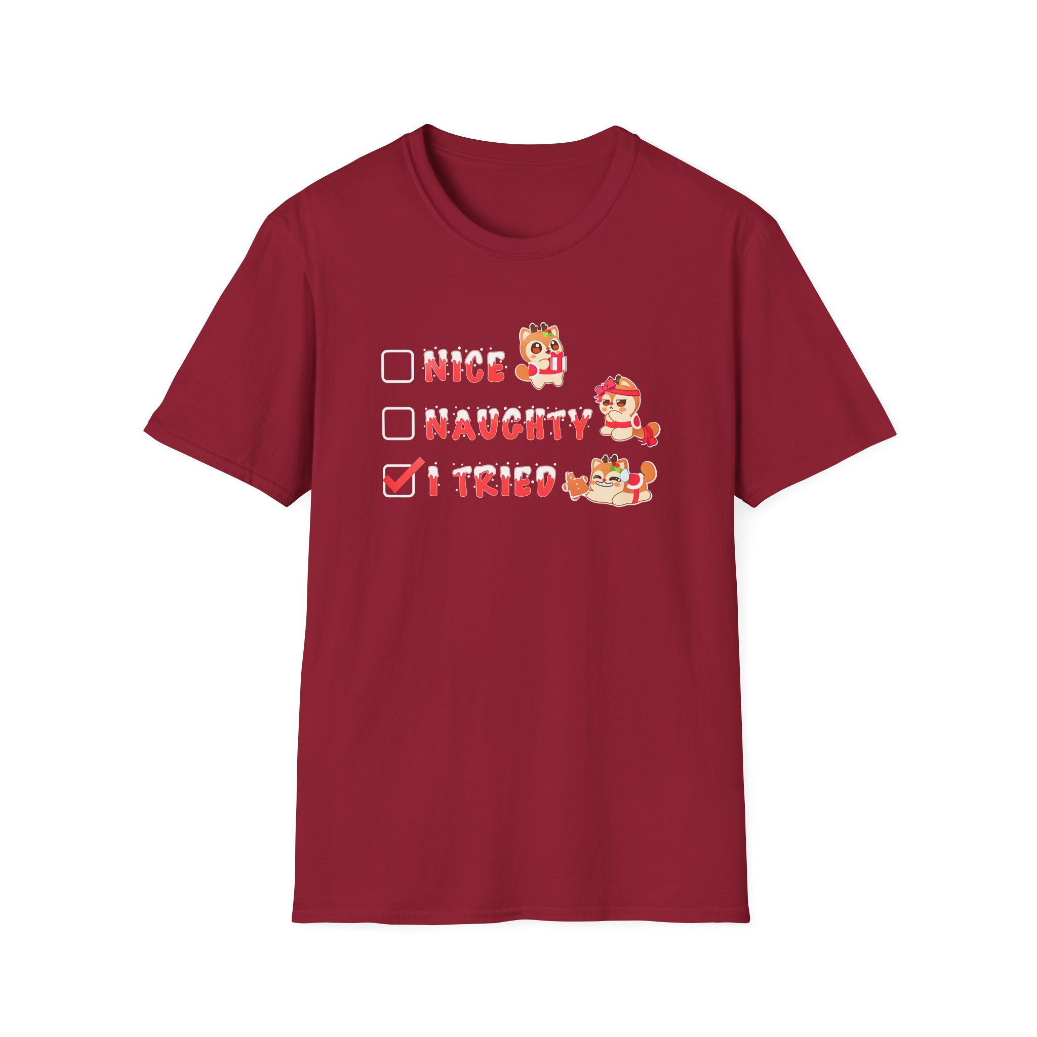 Aphmau Naughty Nice Holiday Unisex Softstyle T-Shirt - Image 23