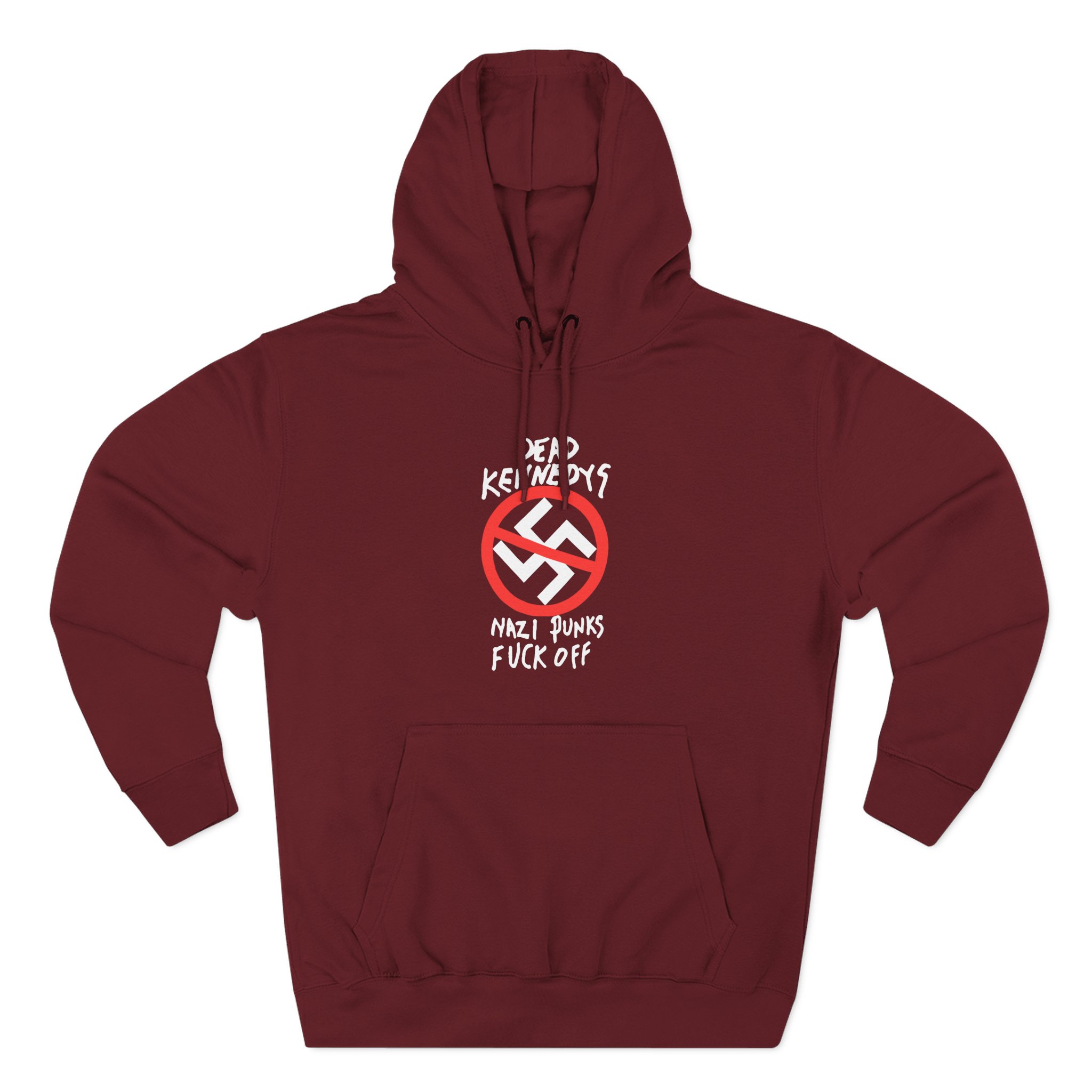 Dead Kennedys Nazi Punks Fuck Off Three-Panel Fleece Hoodie - Image 9