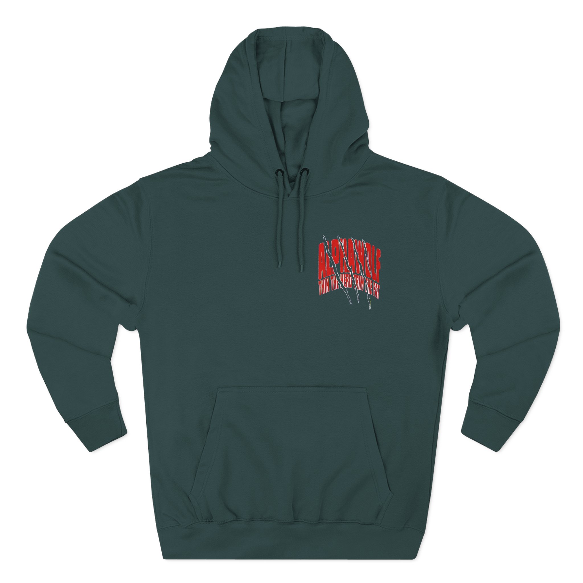 Alpha Wolf Where My Dogs at Three-Panel Fleece Hoodie - Image 5