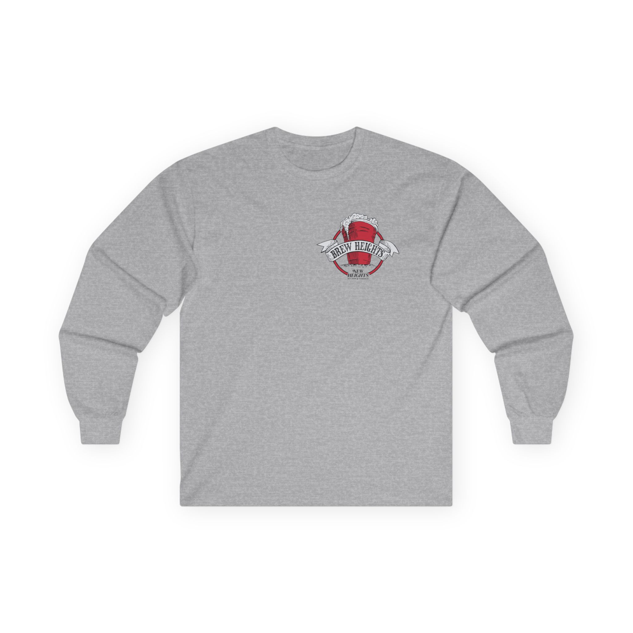 New Heights Brew Heights Left Chest Unisex Ultra Cotton Long Sleeve Tee - Image 7