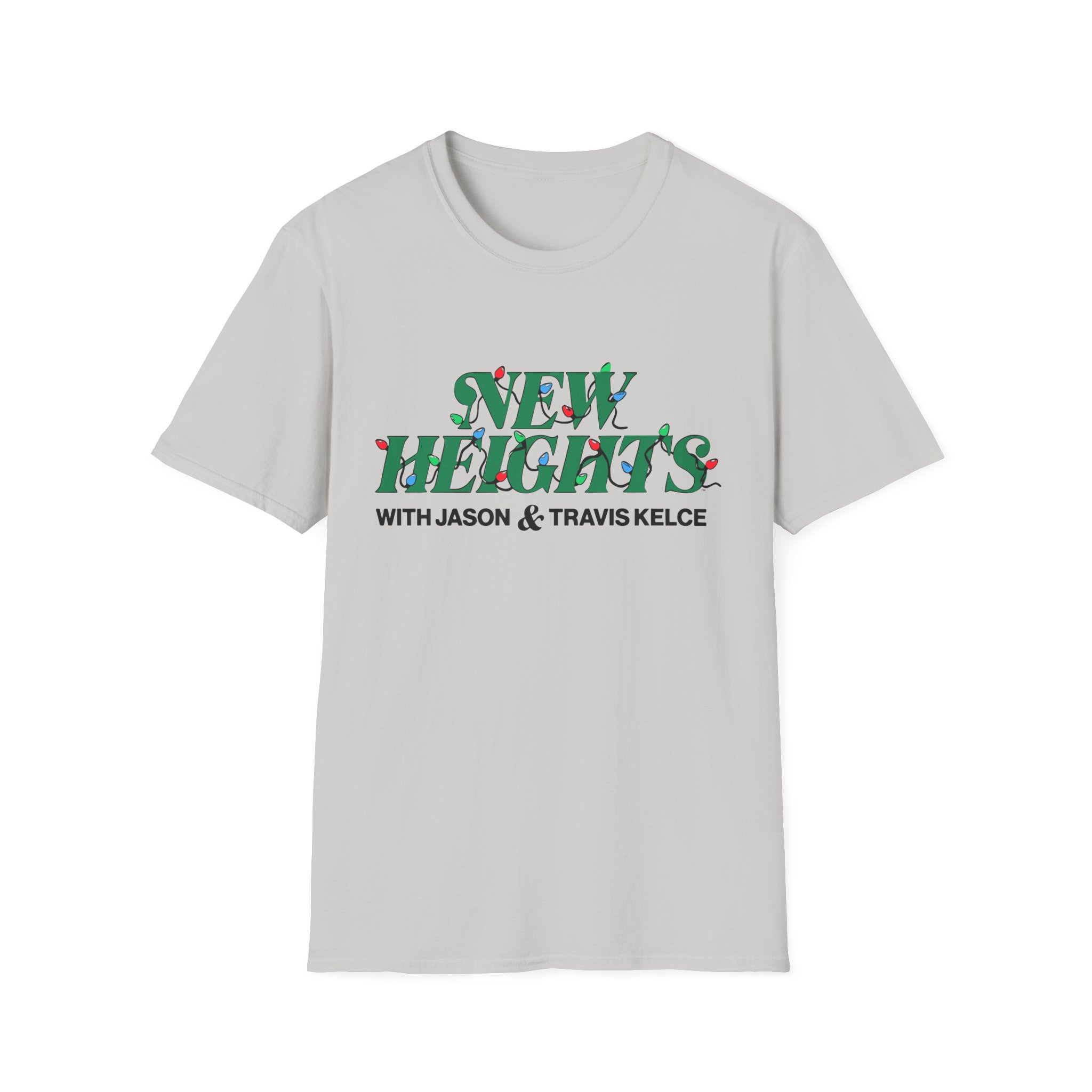 New Heights Podcast Holiday Lights Unisex Softstyle T-Shirt - Image 5