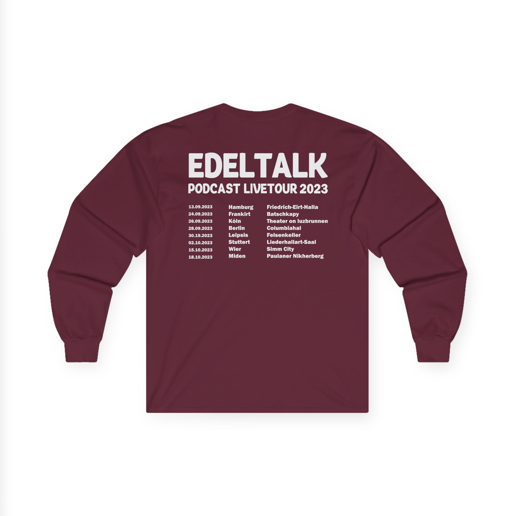 Edeltalk Podcast Livetour 2023 Unisex Ultra Cotton Long Sleeve Tee - Image 4