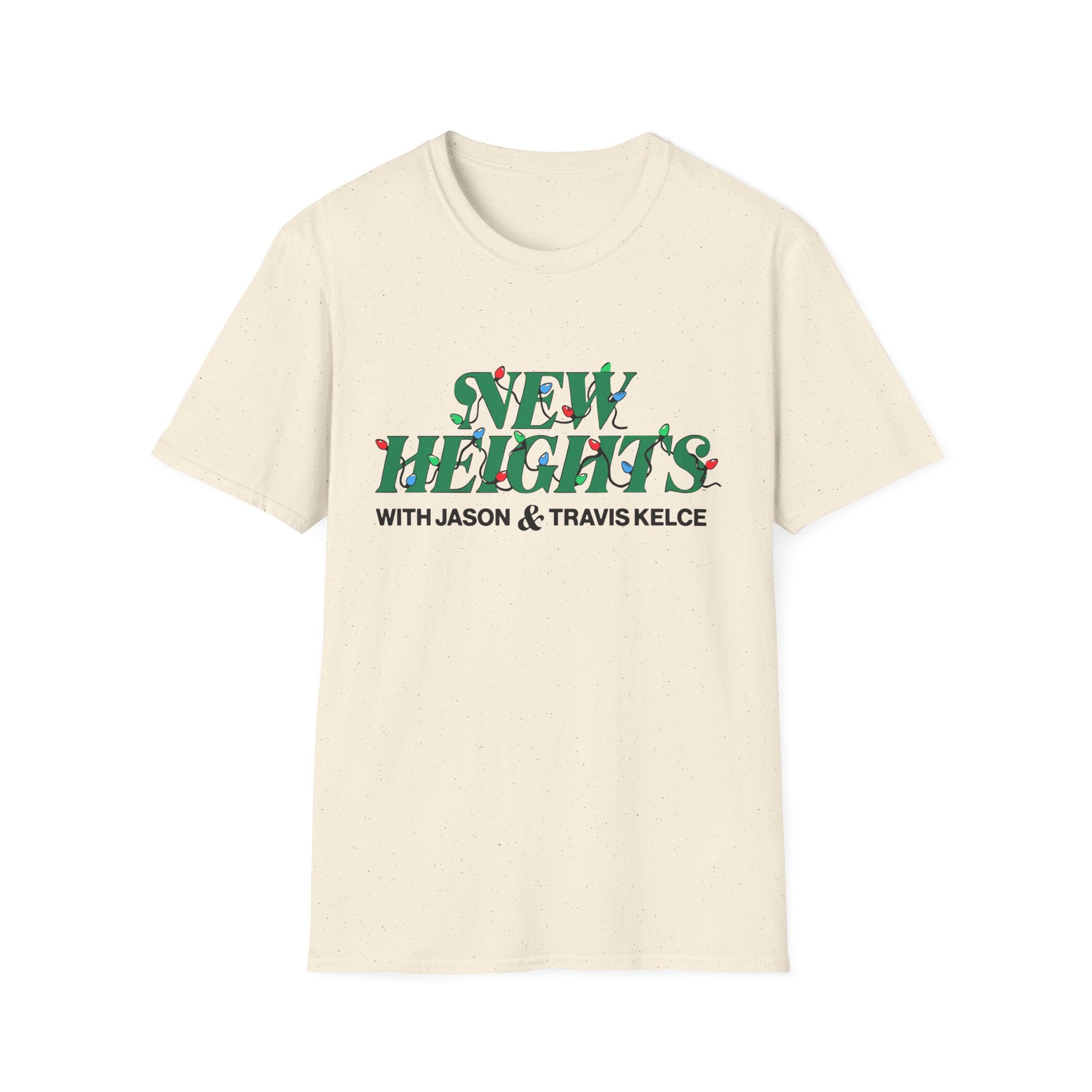 New Heights Podcast Holiday Lights Unisex Softstyle T-Shirt - Image 9
