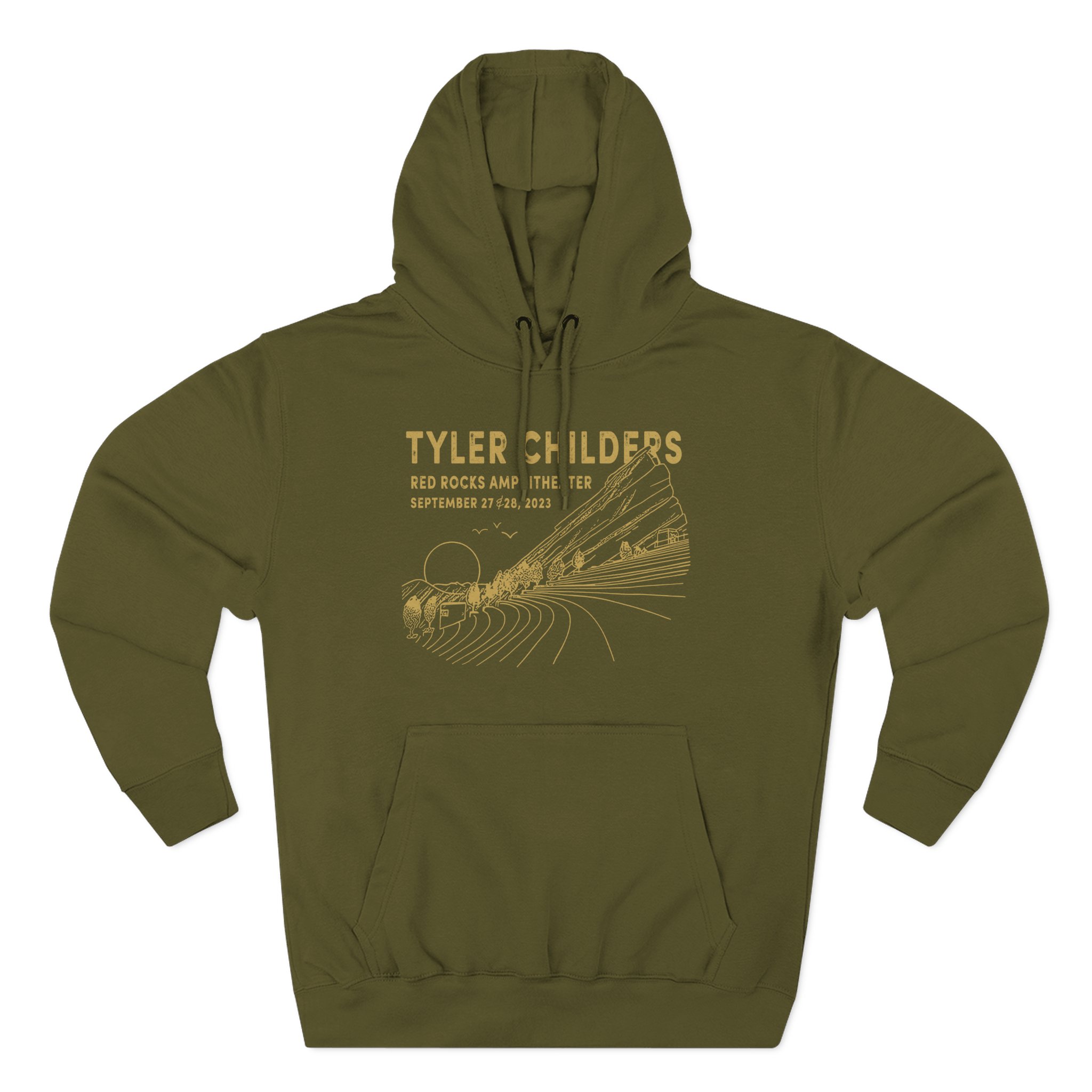 Tyler Childers Red Rocks '23 Three-Panel Fleece Hoodie - Image 7