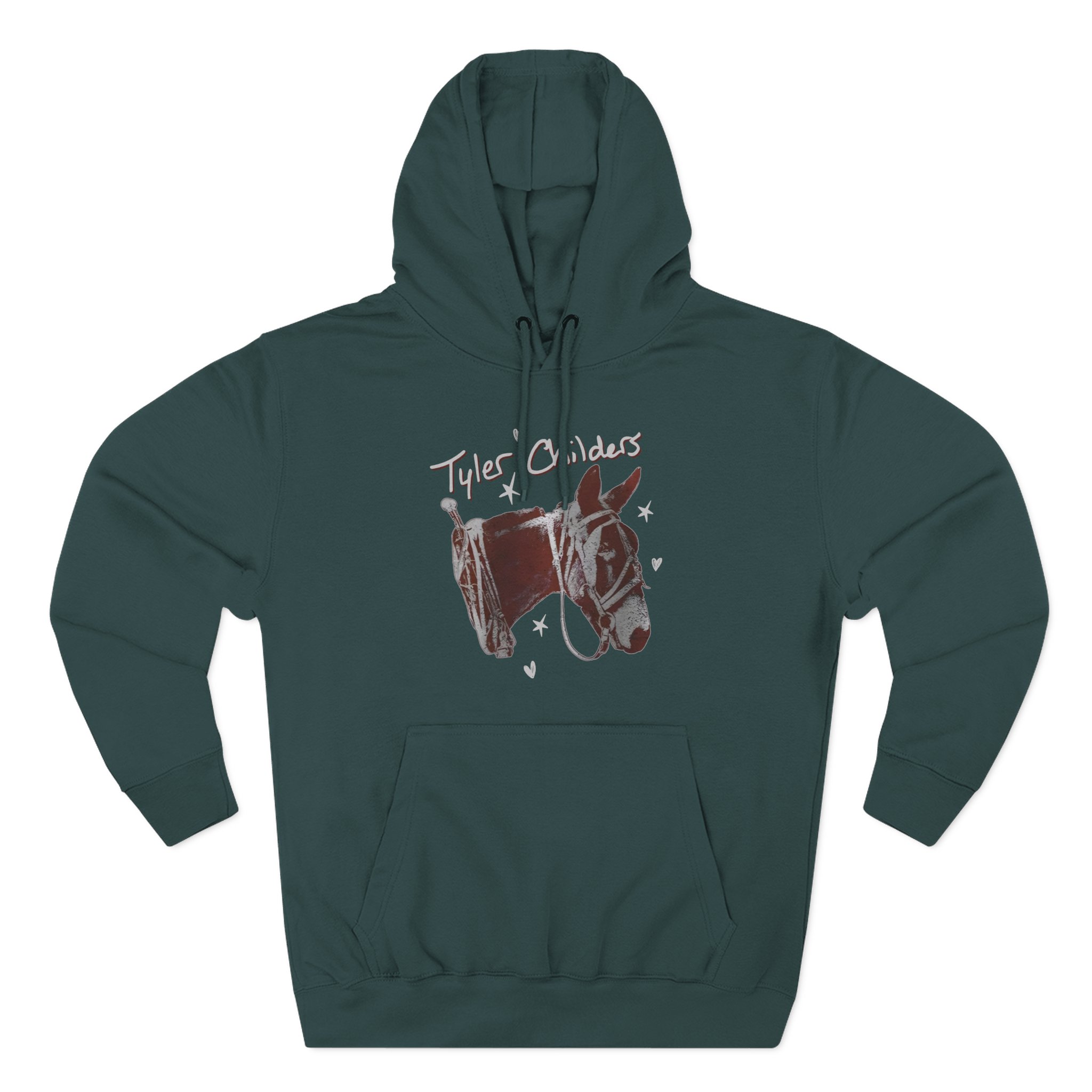 Tyler Childers Green Youth Mule Three-Panel Fleece Hoodie - Image 7