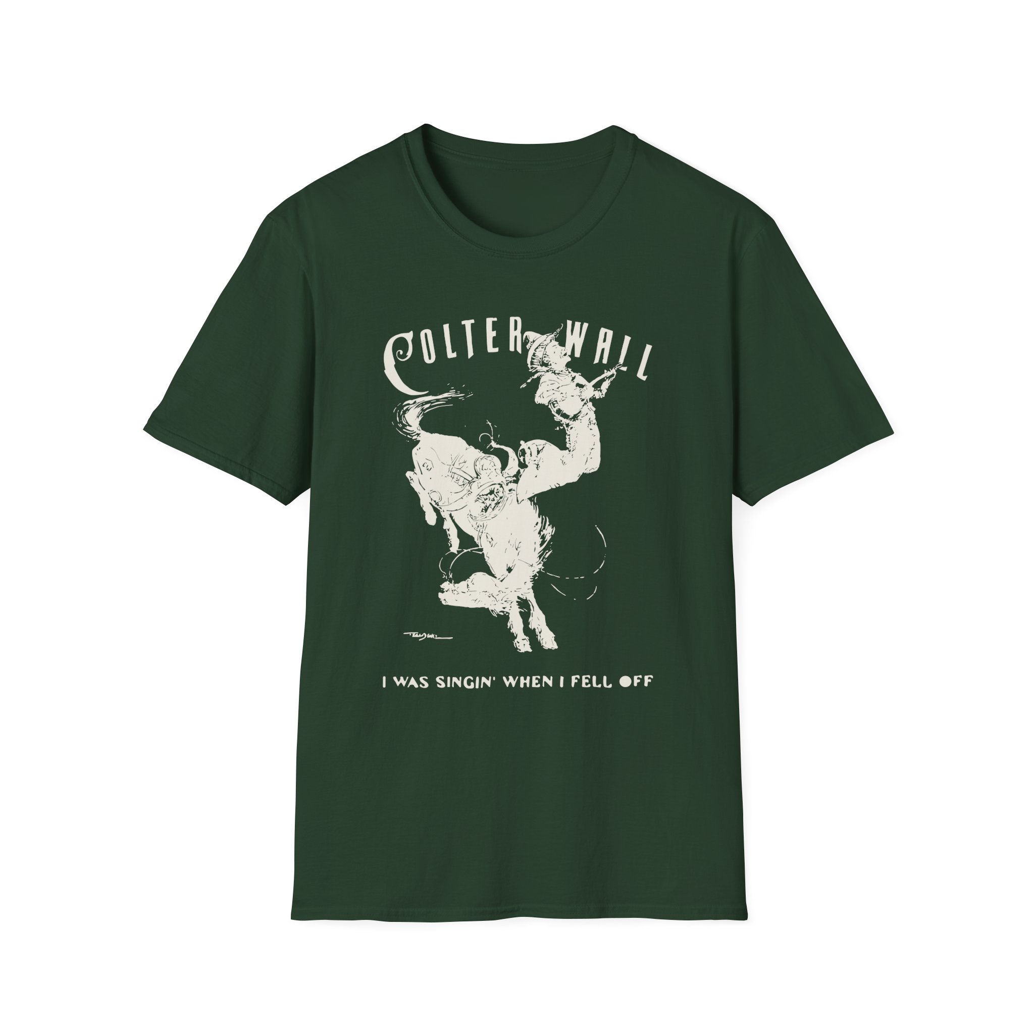 Colter Wall I Was Singin' When I Fell Off Unisex Softstyle T-Shirt - Image 7